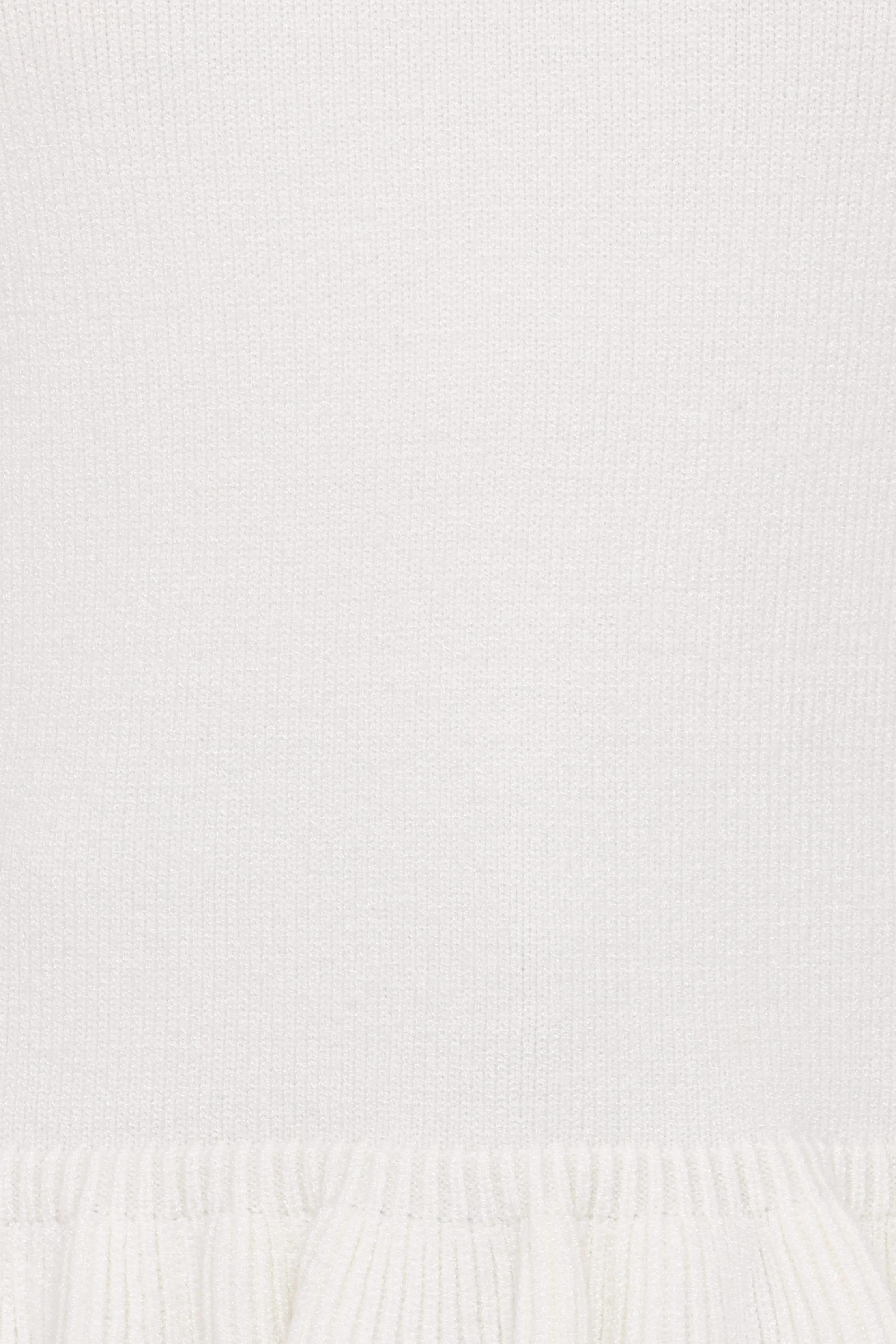 Emilie Short Sleeve Ruffle Crew Sweater - Cream - Image 7