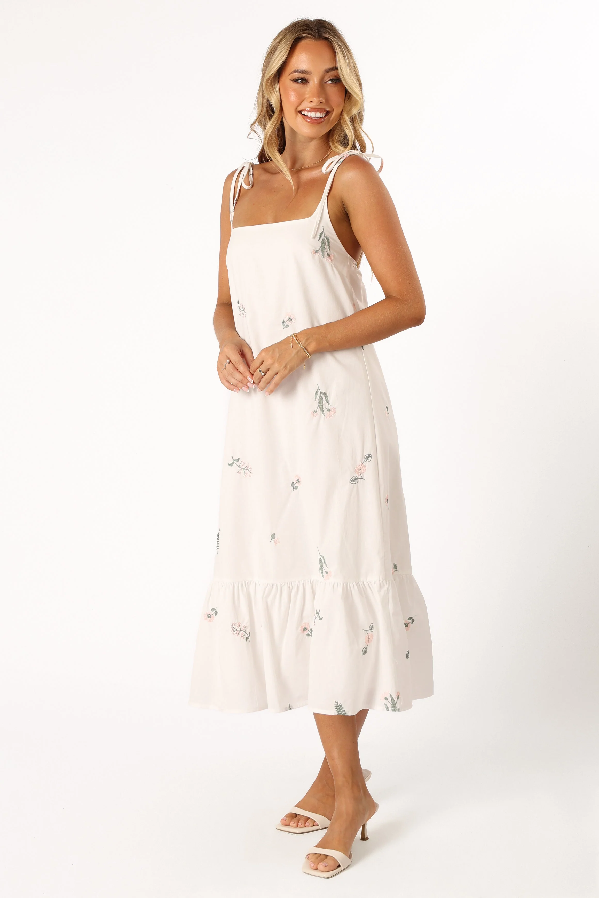 Emmett Ruffle Hem Midi Dress - Floral - Image 6