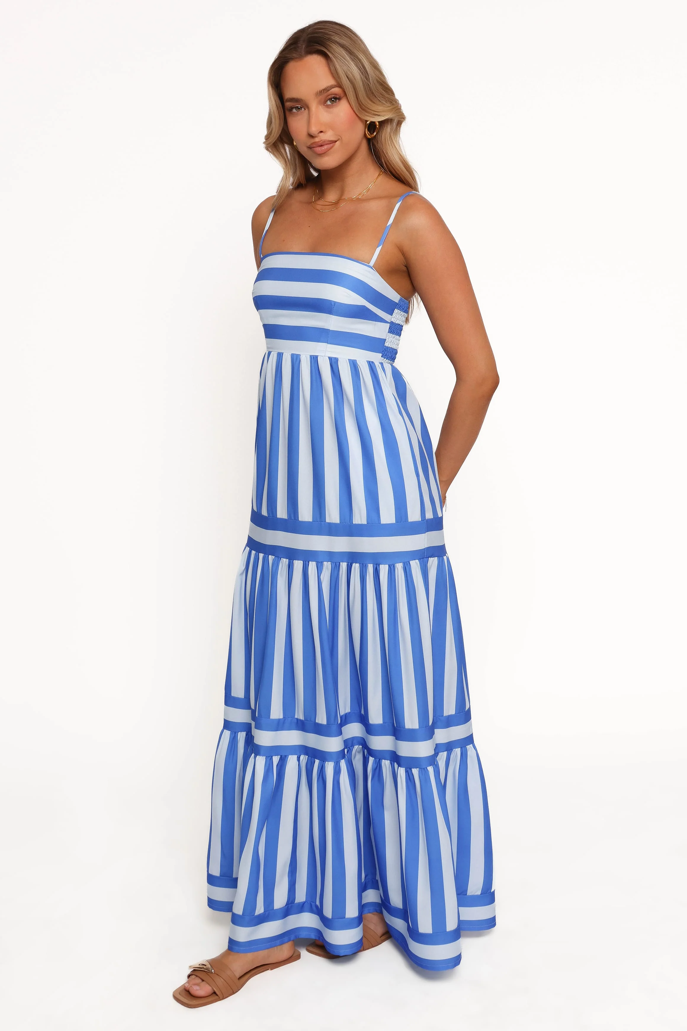 Emry Maxi Dress - Blue Stripe - Image 4