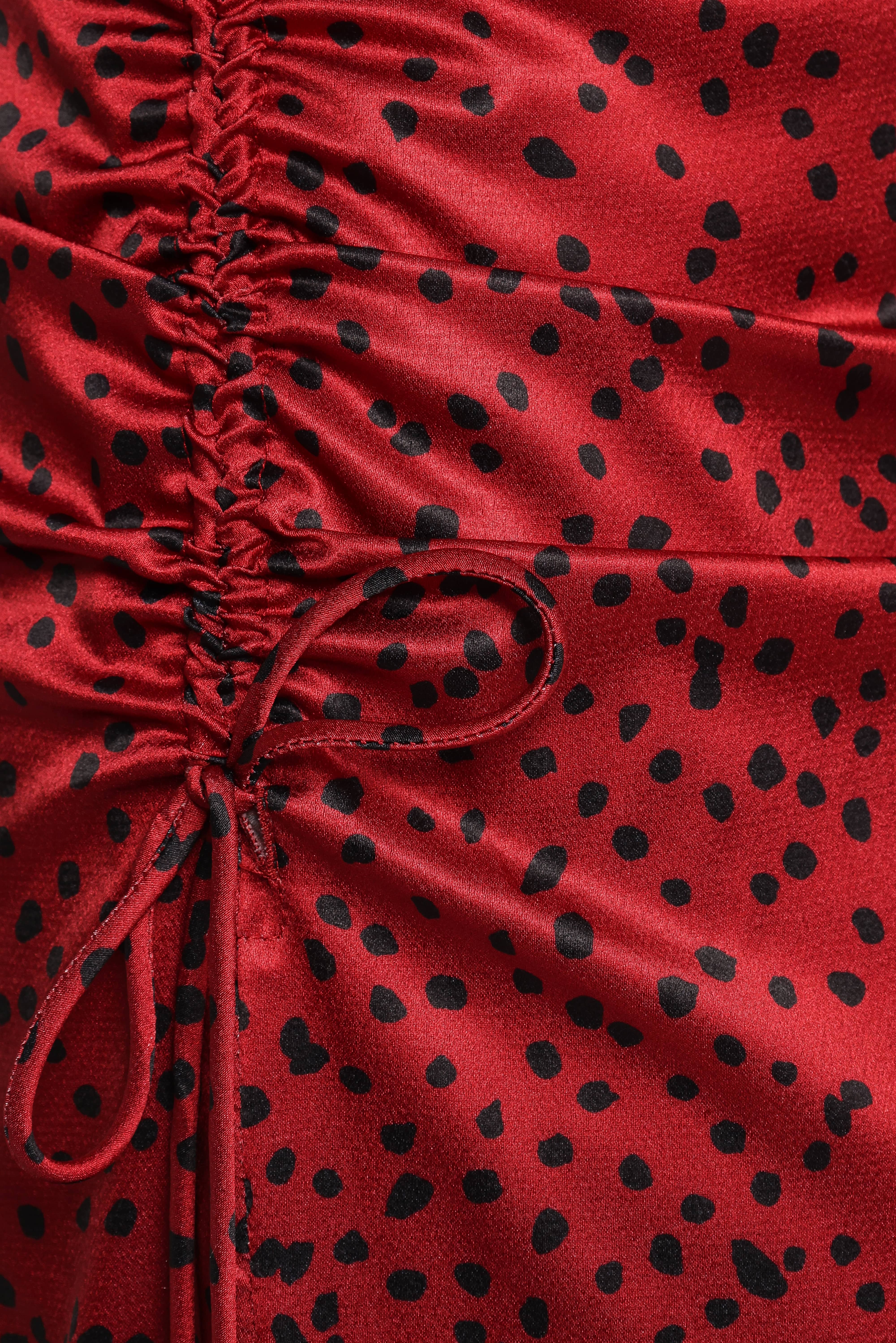 Enid Midi Dress - Red - Image 7