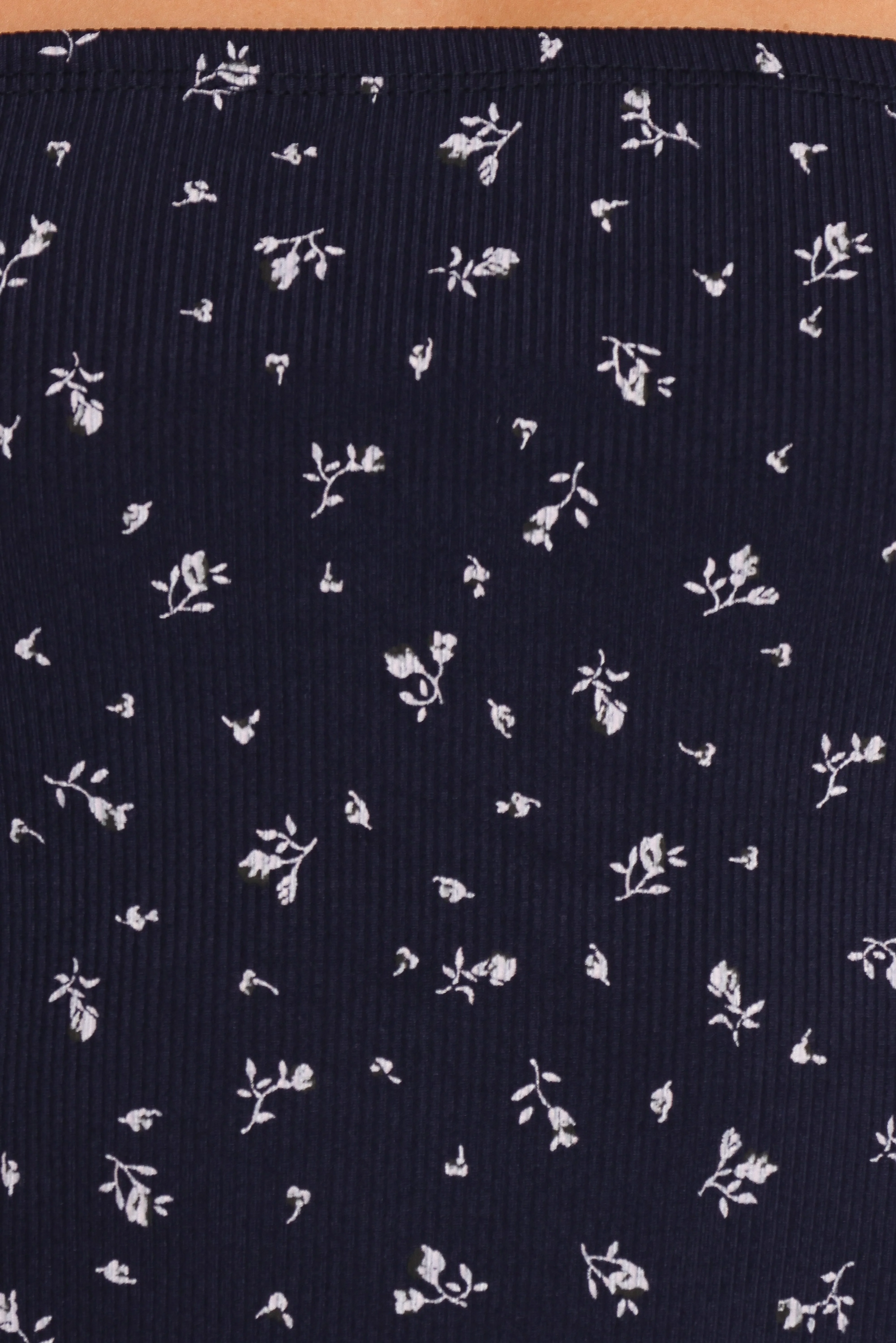 Esma Square Neck Knit Top - Navy Ditsy - Image 8