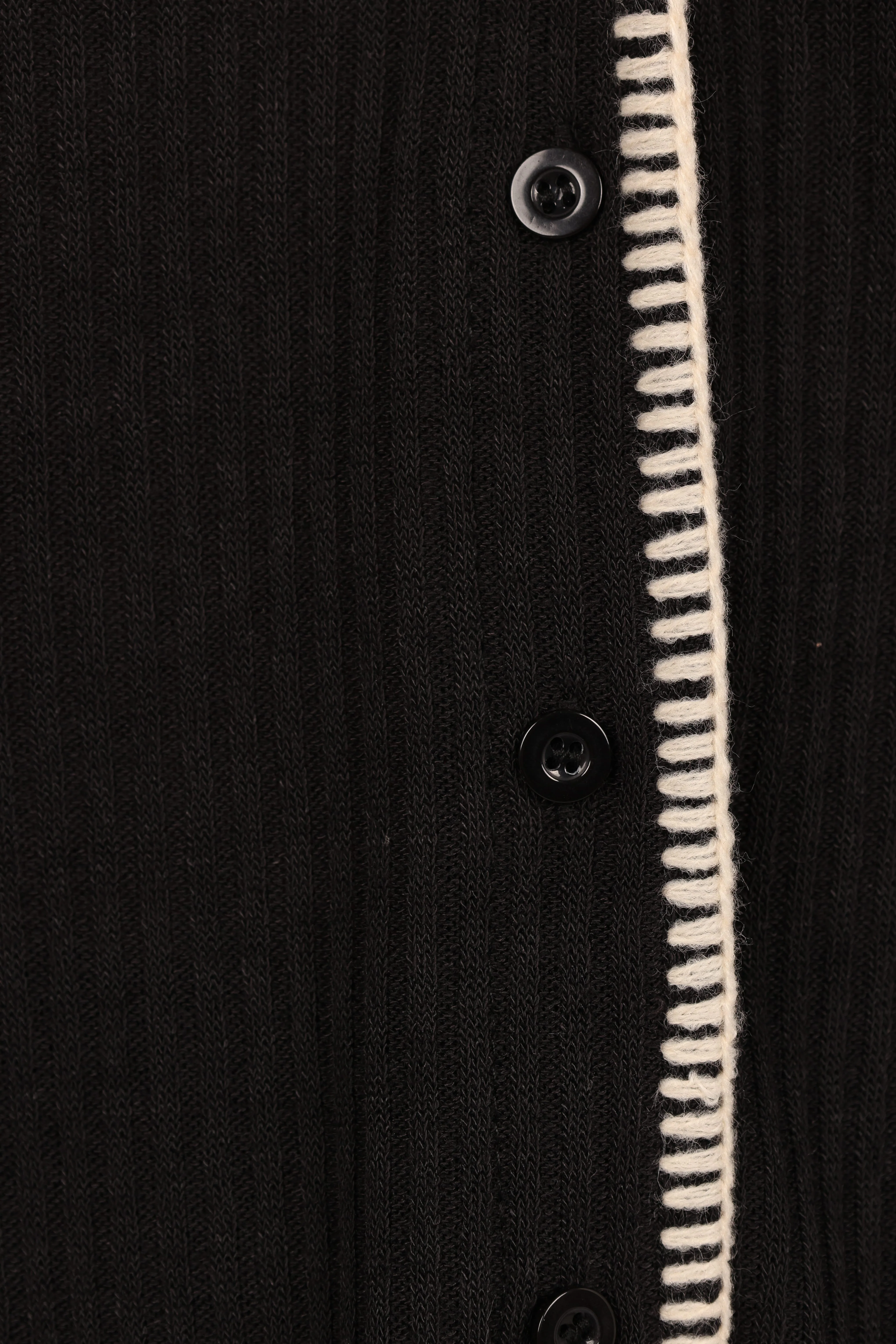 Essen Knit Shirt Set - Black Cream - Image 8