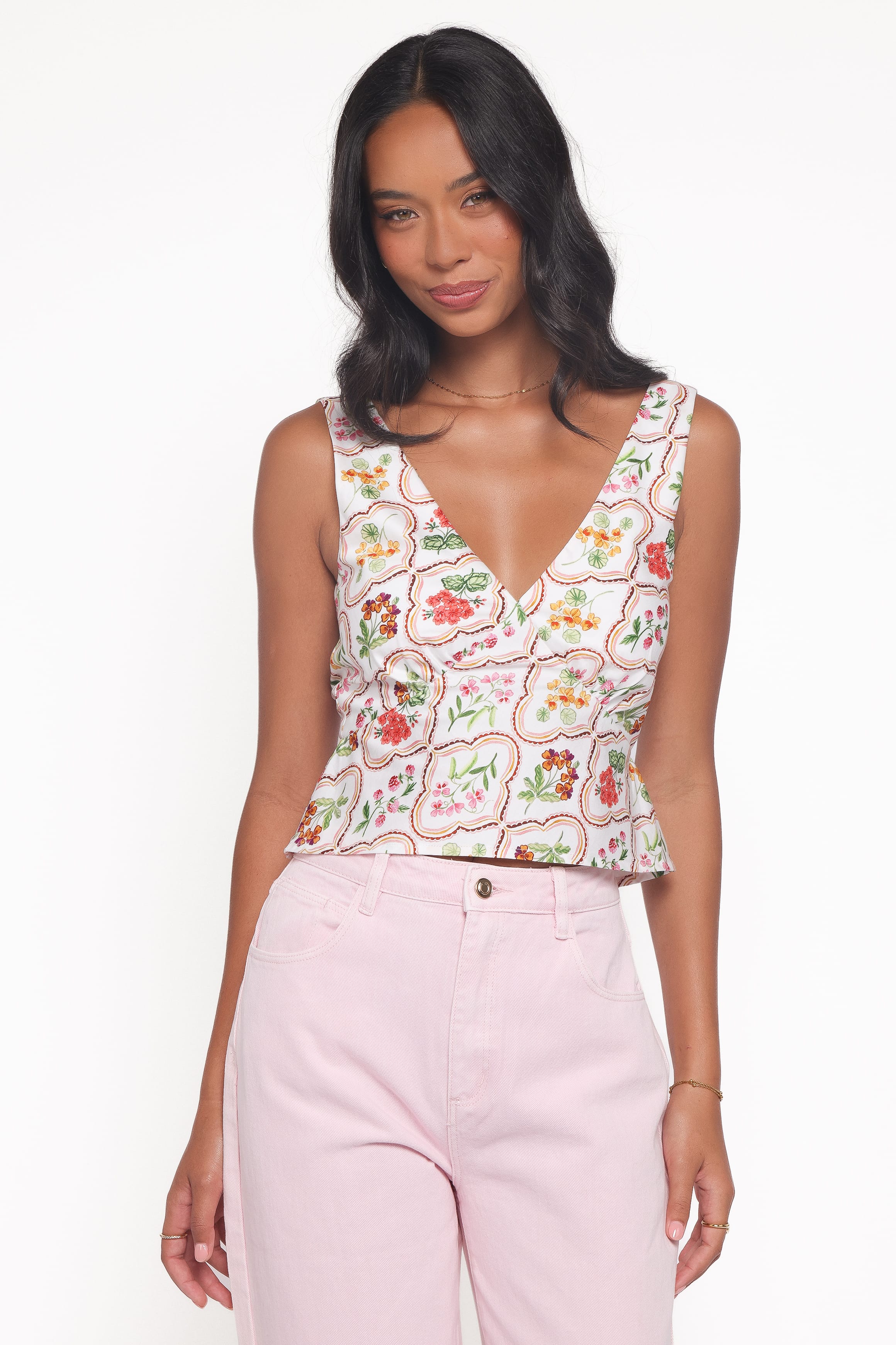 Evelyn Top - Ivory Wildflower - Image 4