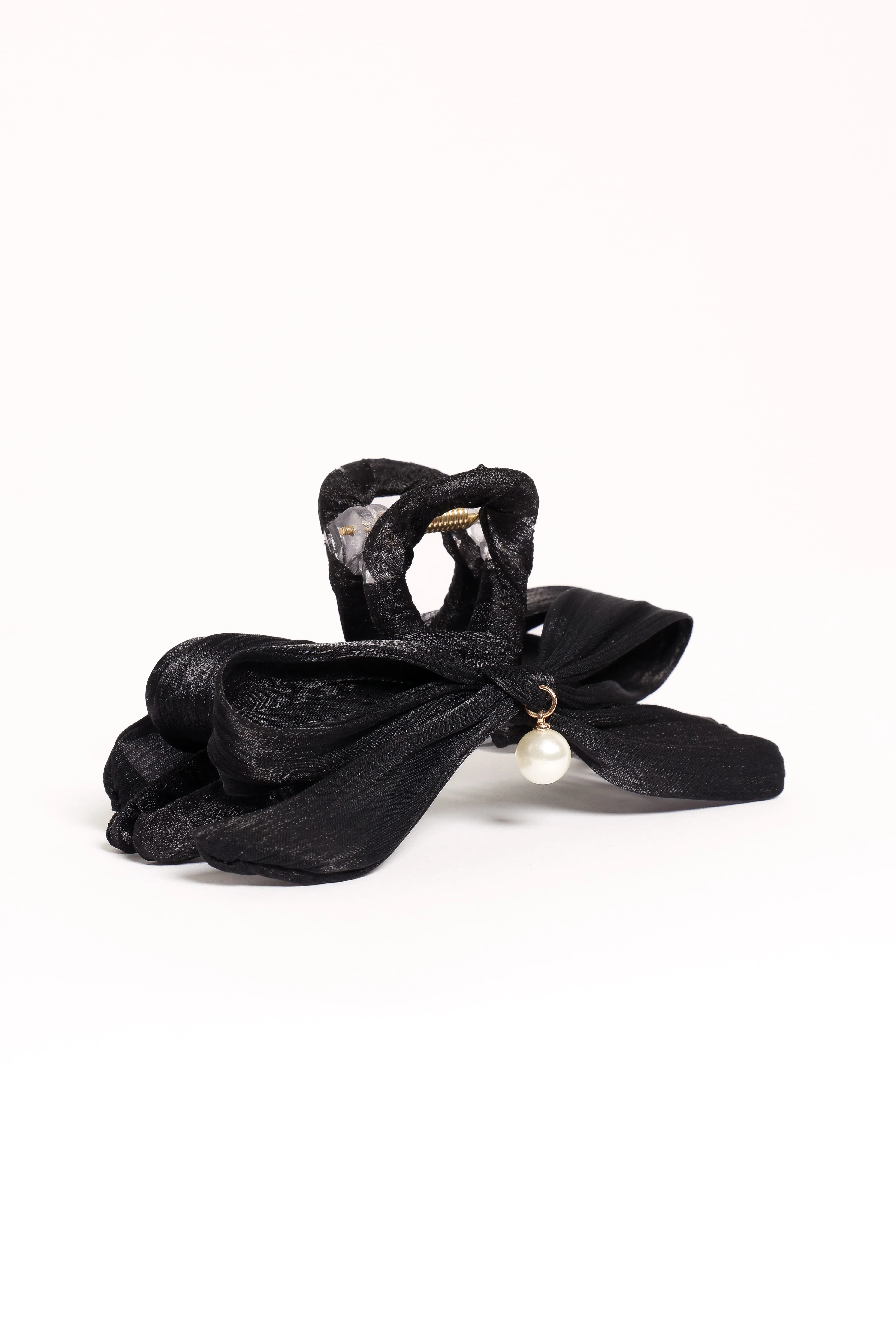 Ezra Bow Hair Clip - Black - Image 3