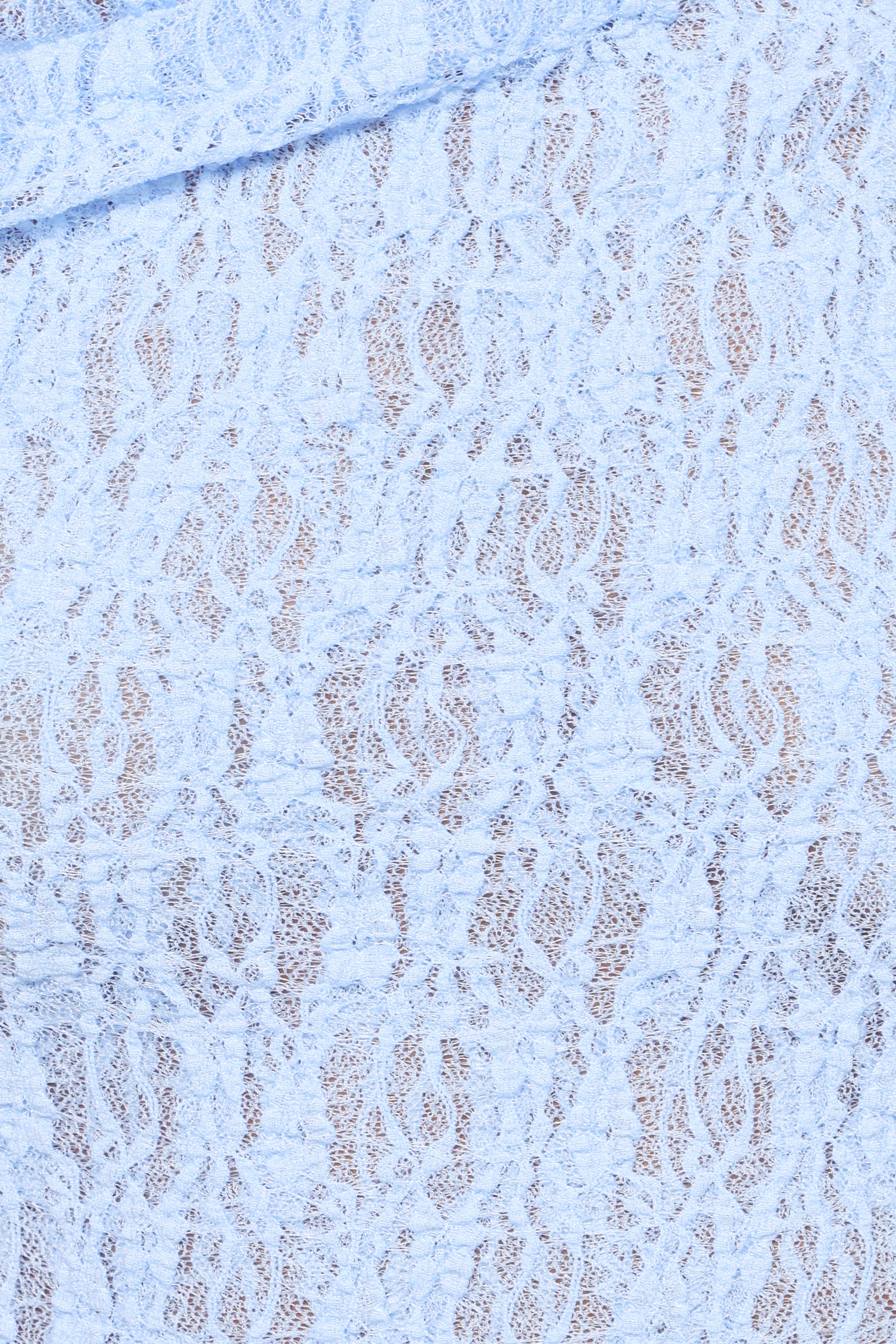 Faeriel Off Shoulder Lace Knit Top - Blue - Image 6