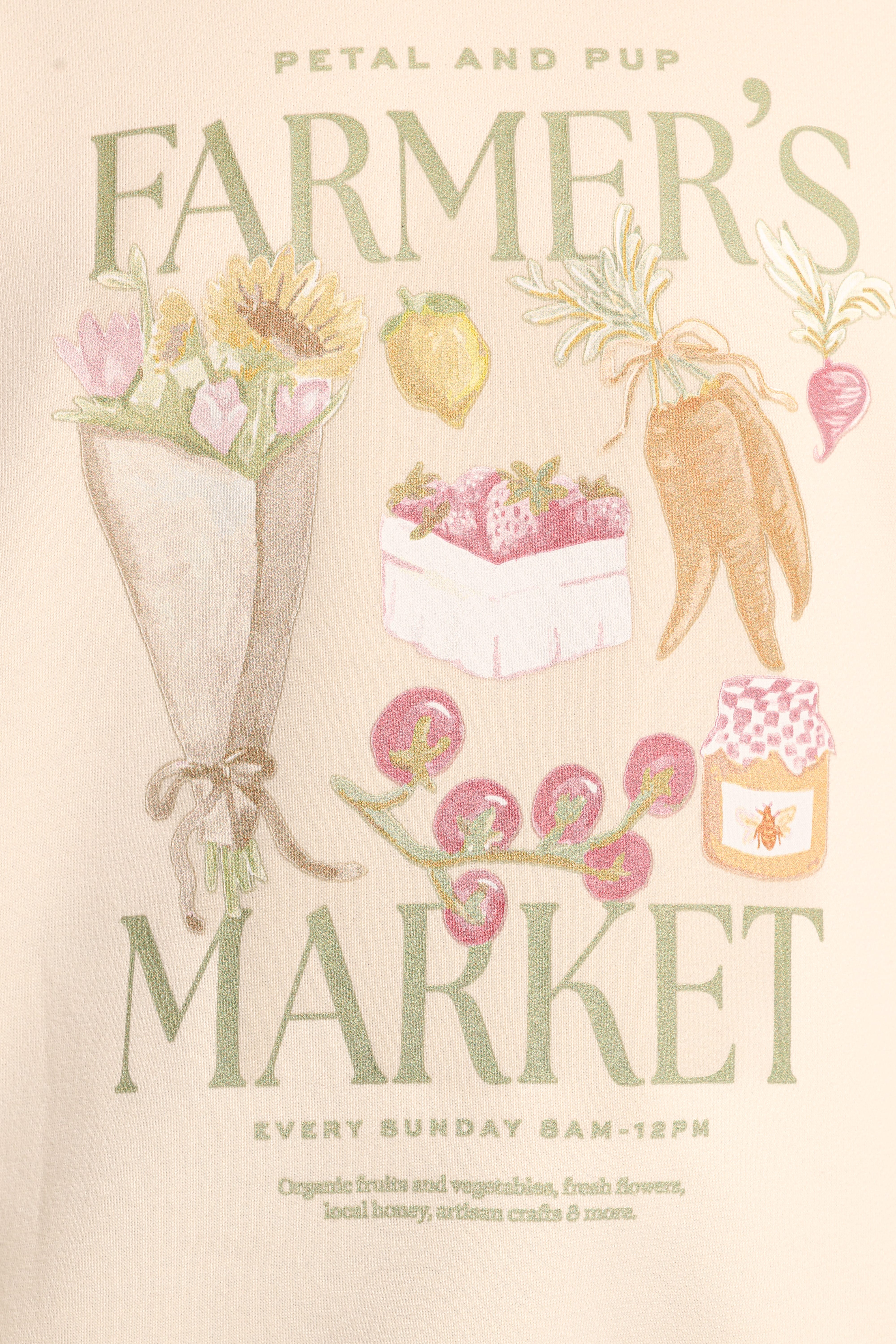 Farmers Market Sweatshirt - Cream - Image 7