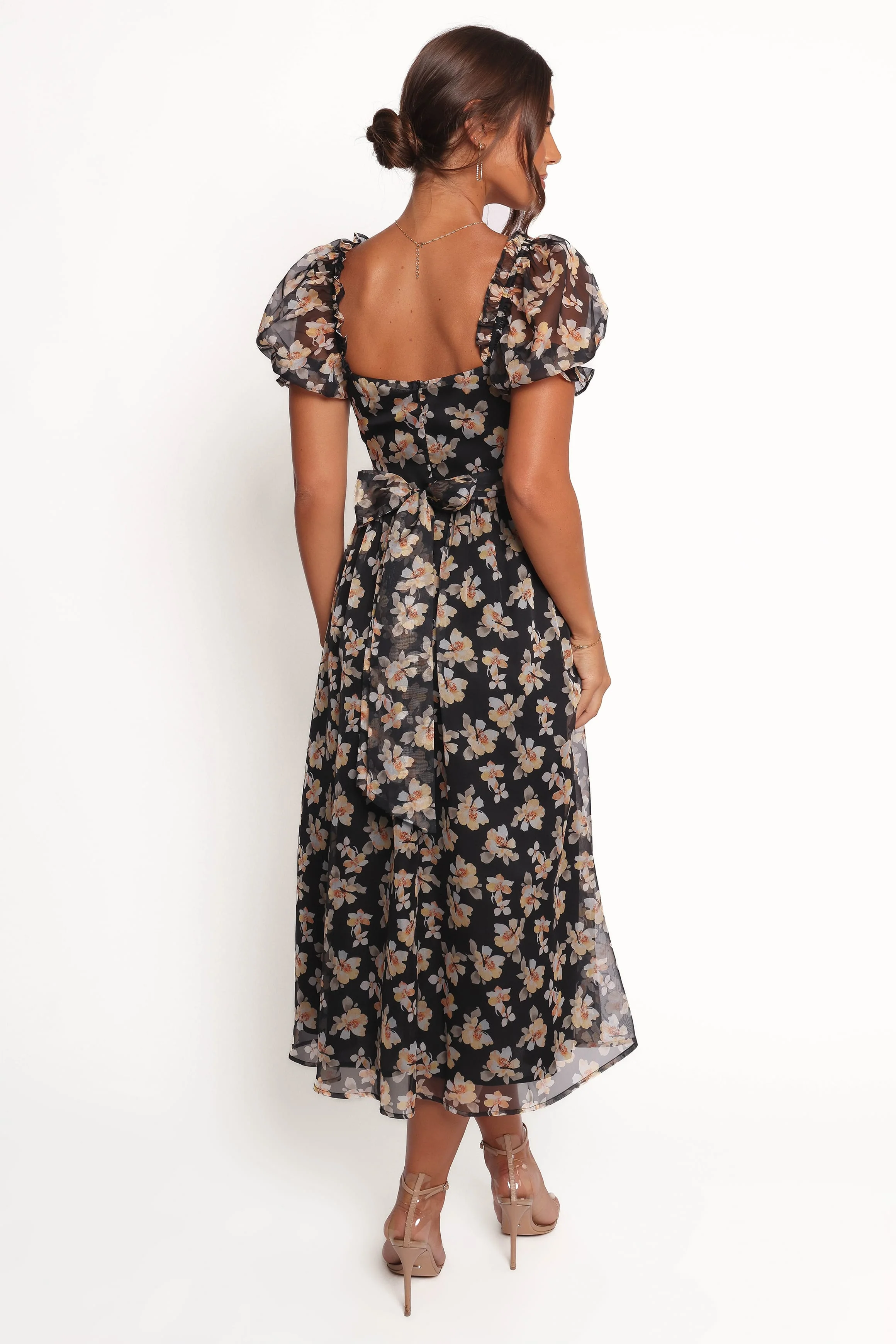 Farryn Maxi Dress - Black Beige Floral - Image 2