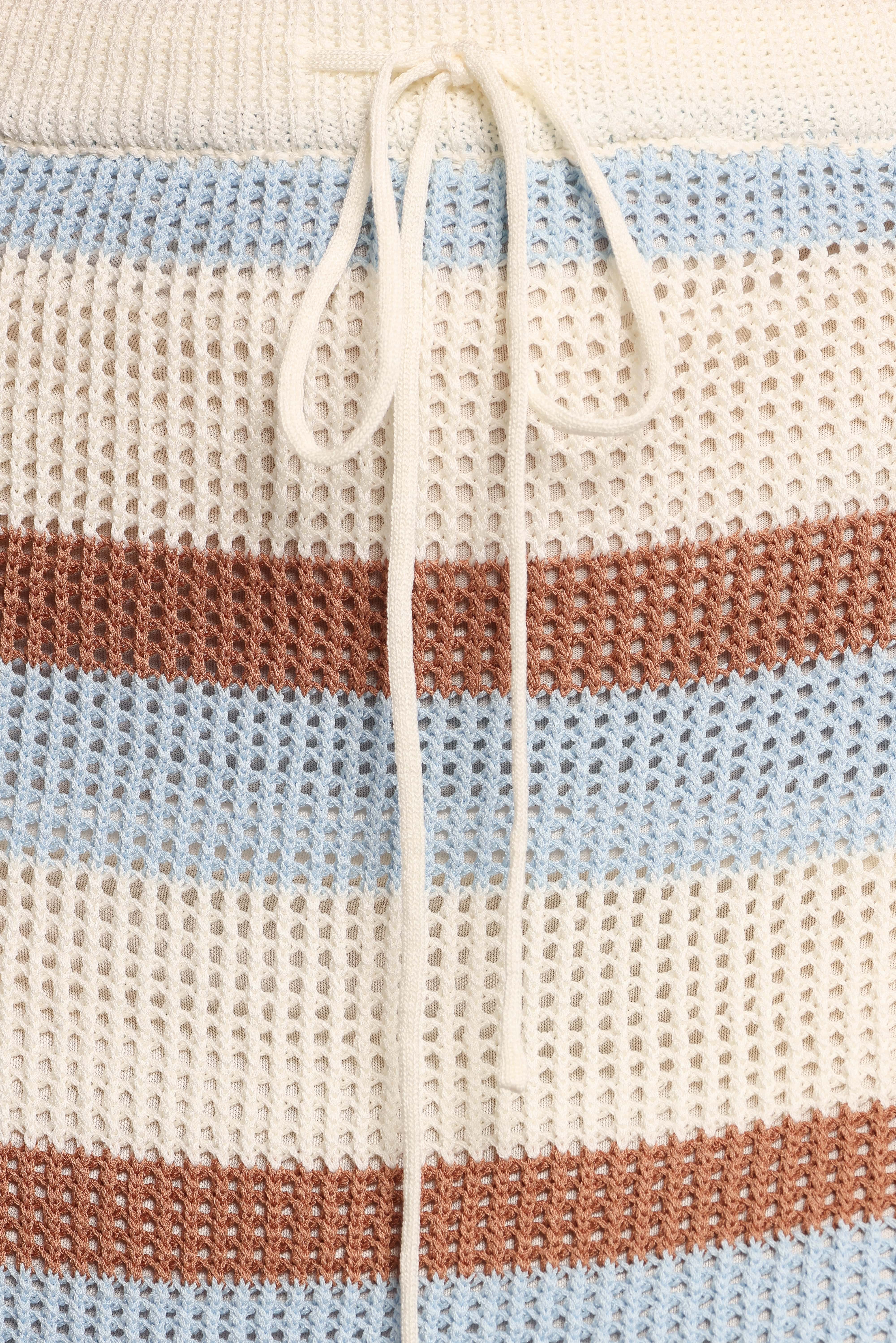 Fawn Knit Mini Skirt - Tan Blue - Image 8