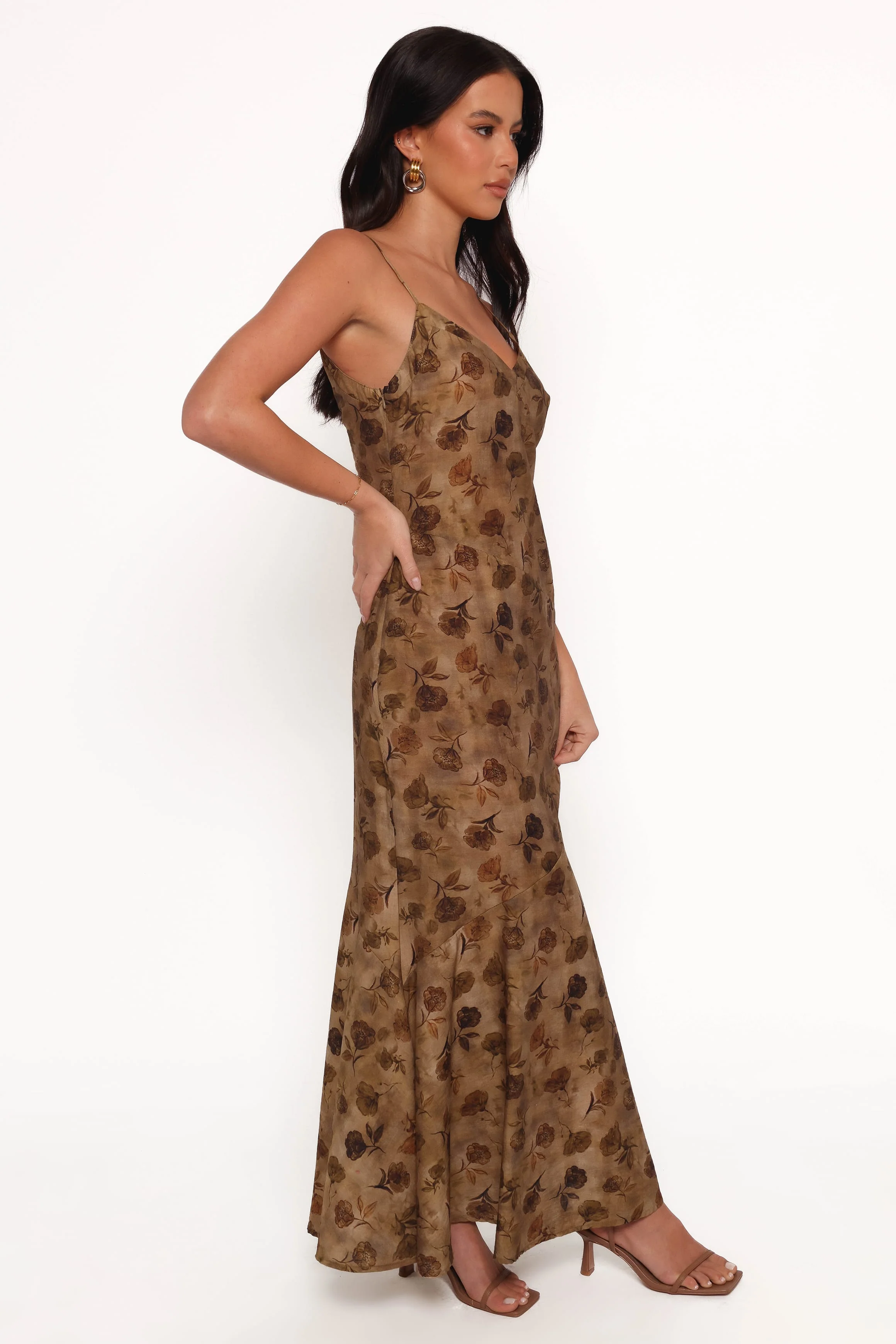 Fia Midi Dress - Tan Floral - Image 5