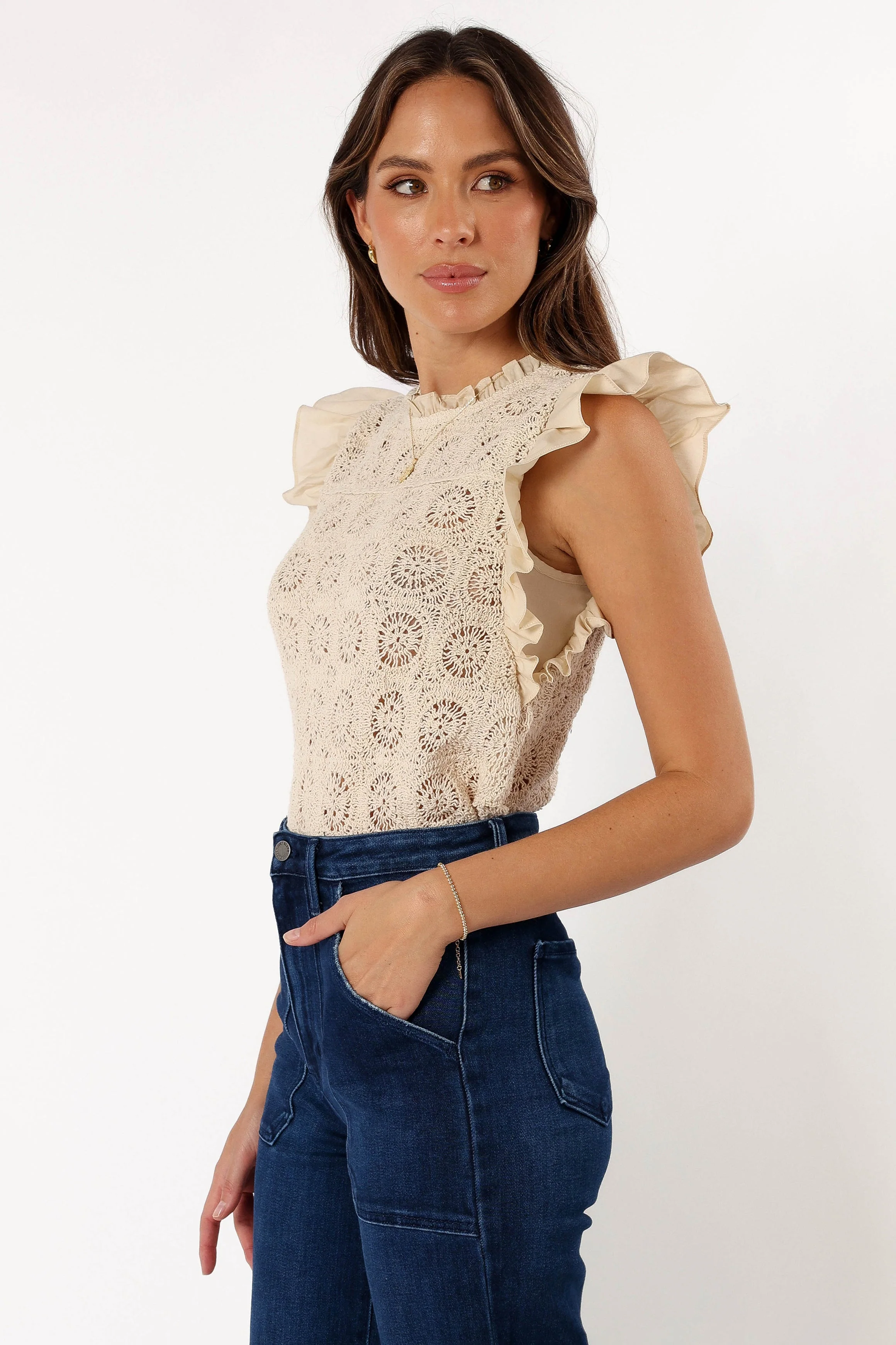 Fiona Knit Top - Natural - Image 3