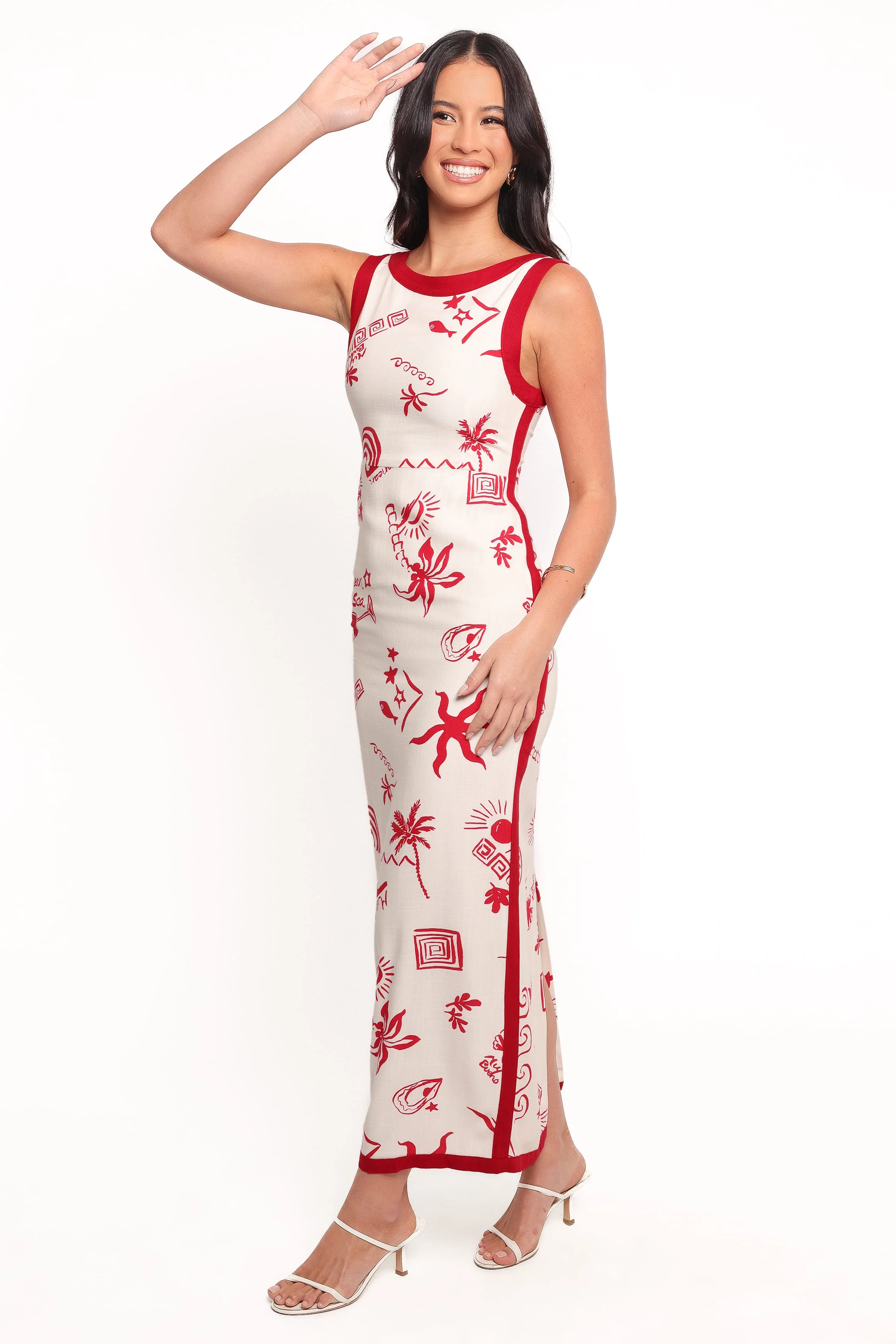 Fiori Maxi Dress - Red - Image 4