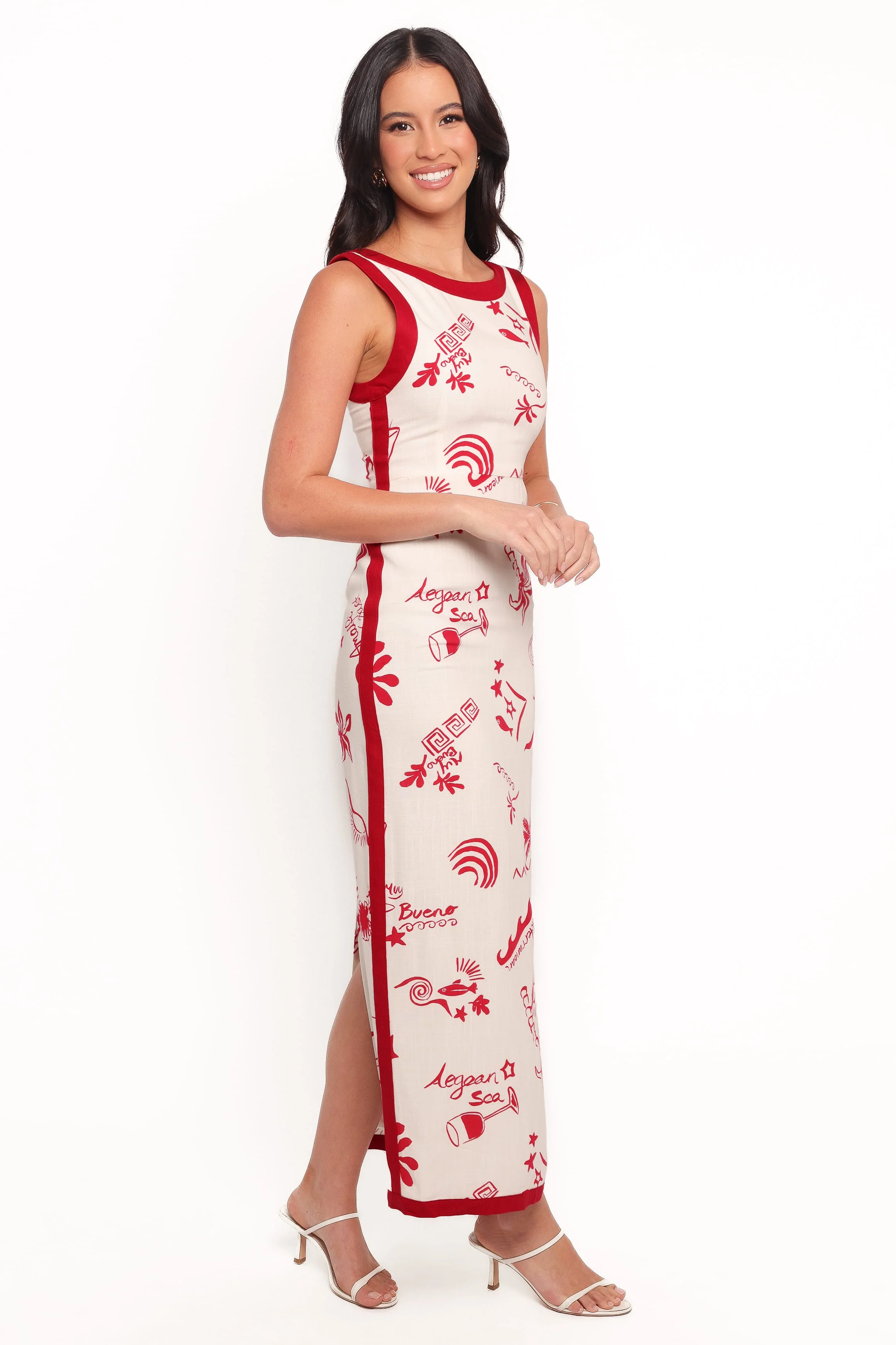 Fiori Maxi Dress - Red - Image 5