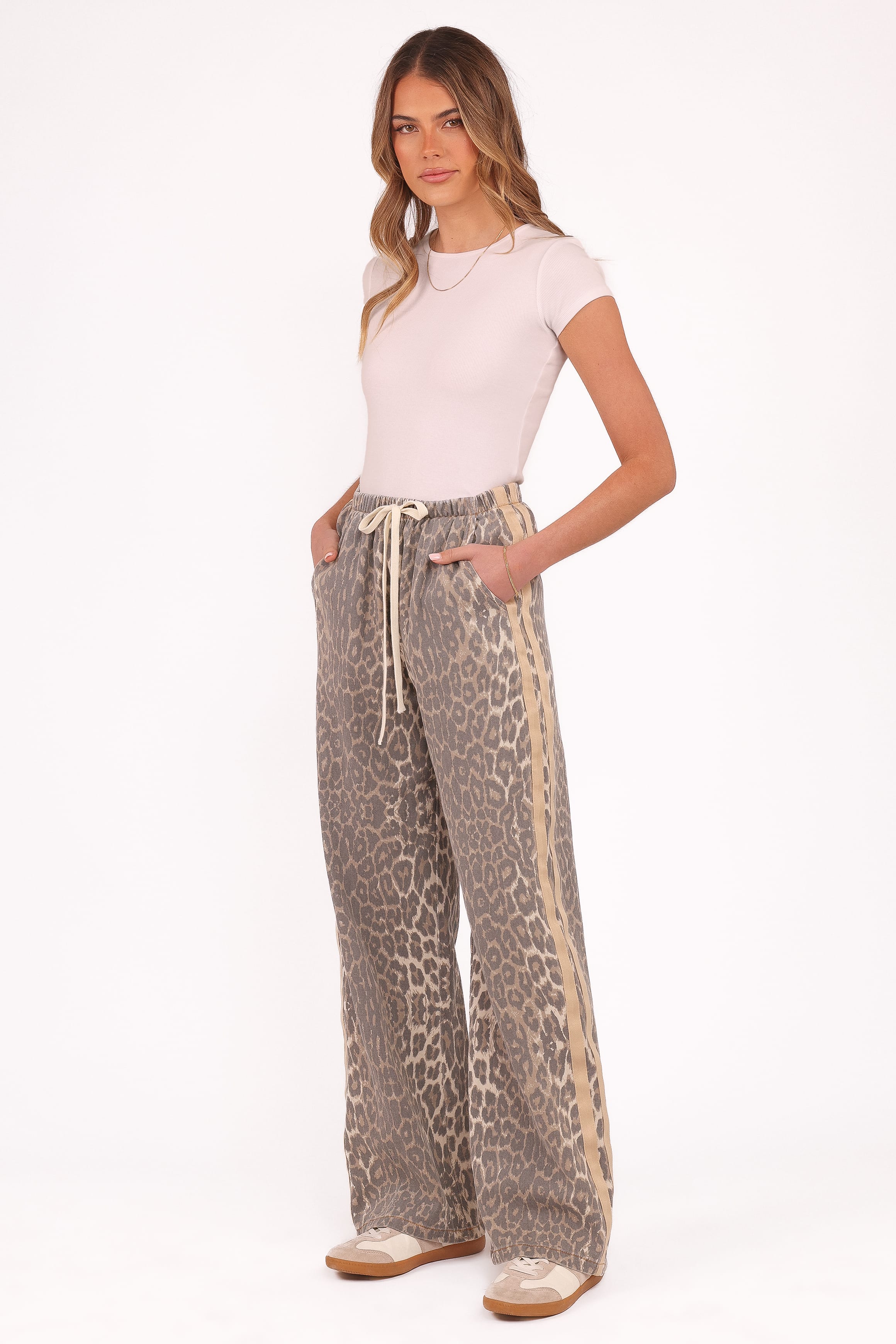 Fletcher Denim Racer Pants - Leopard - Image 5