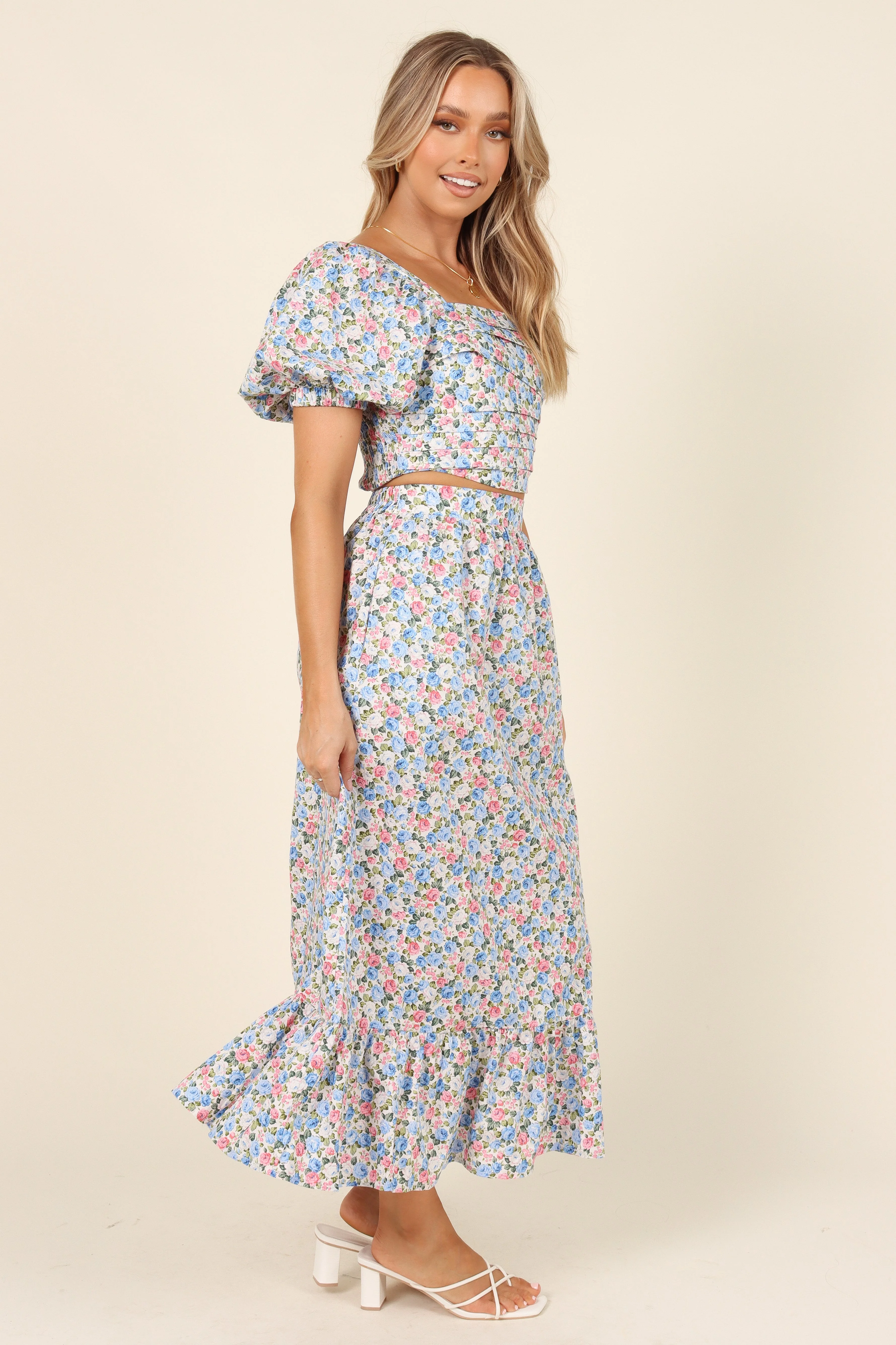 Fleur Skirt - Blue Floral - Image 6