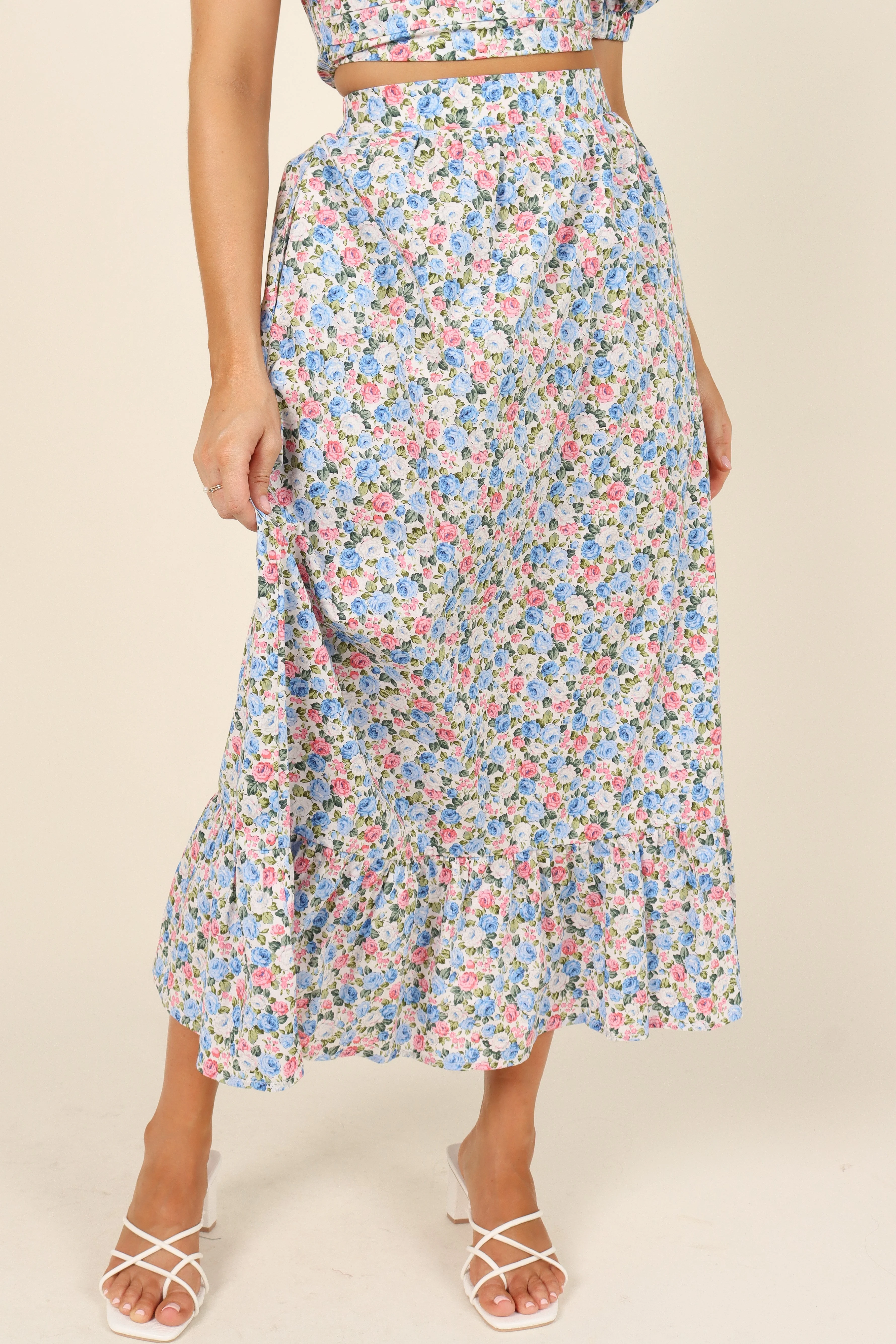 Fleur Skirt - Blue Floral - Image 7
