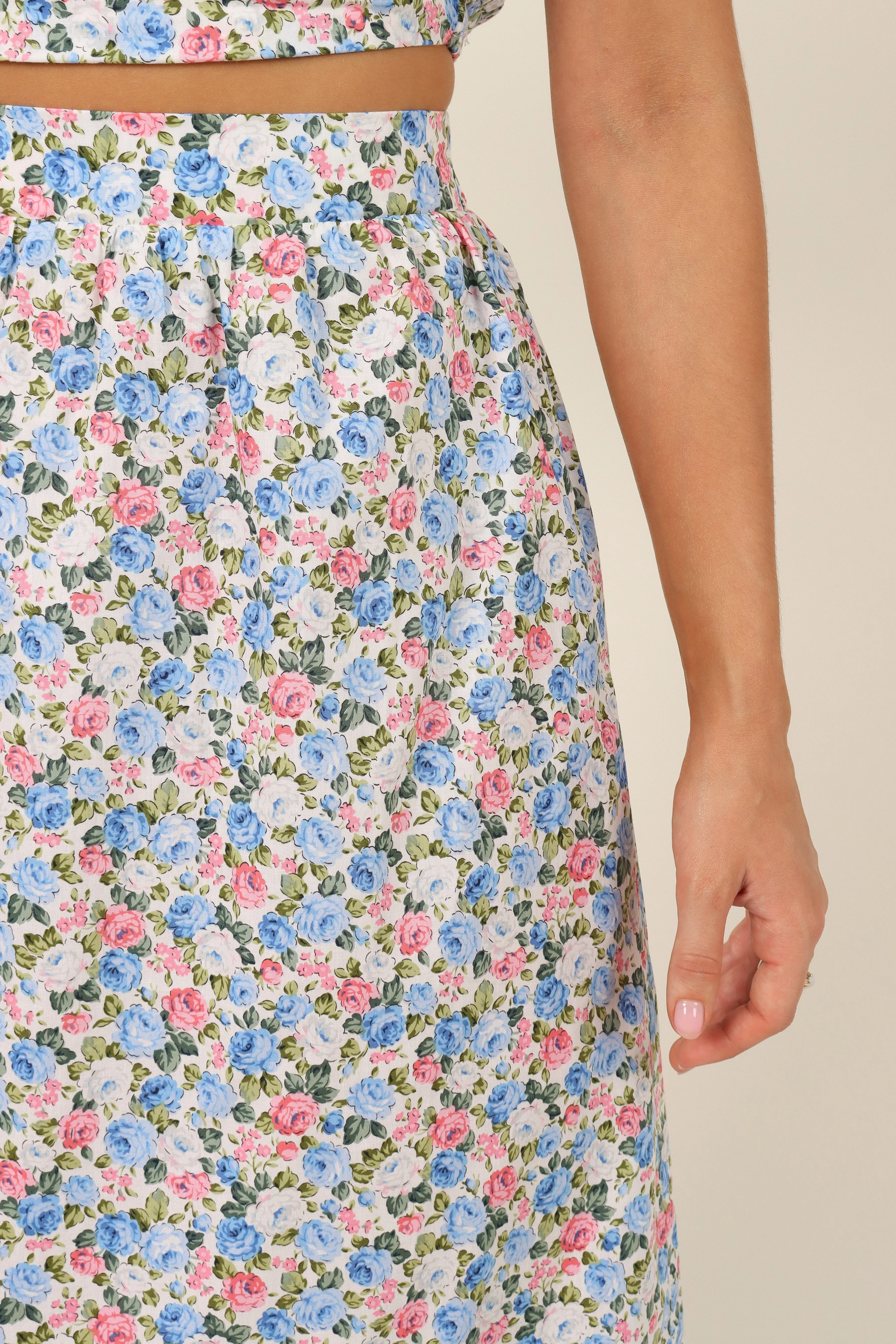 Fleur Skirt - Blue Floral - Image 8