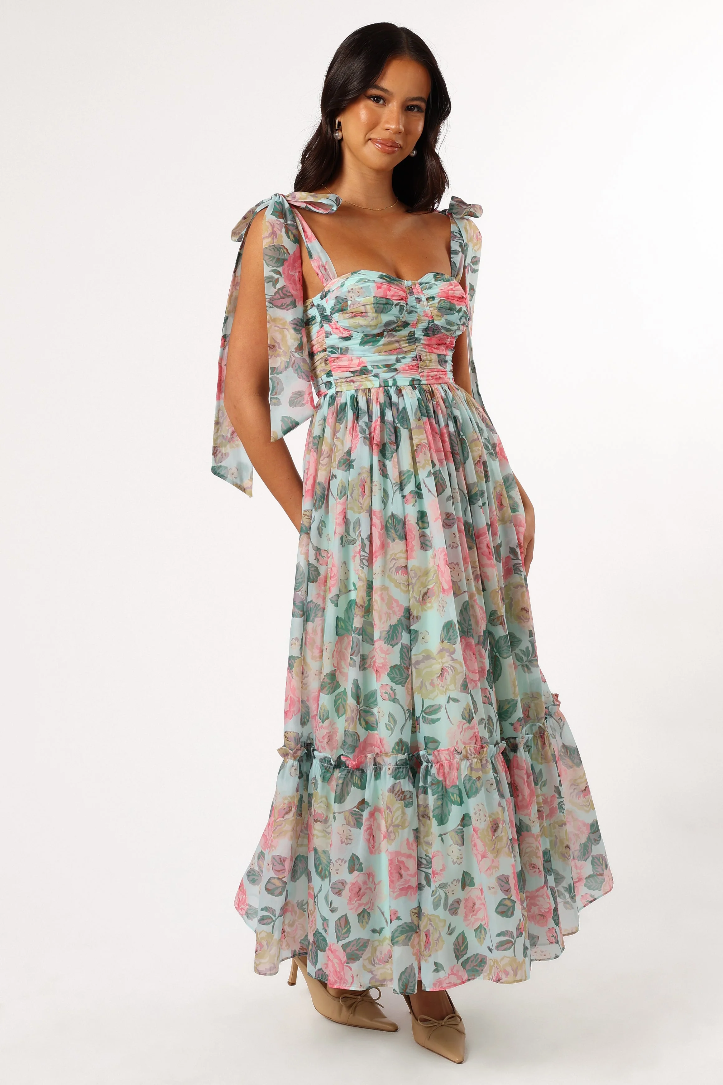 Floret Midi Dress - Blue Multi - Image 4