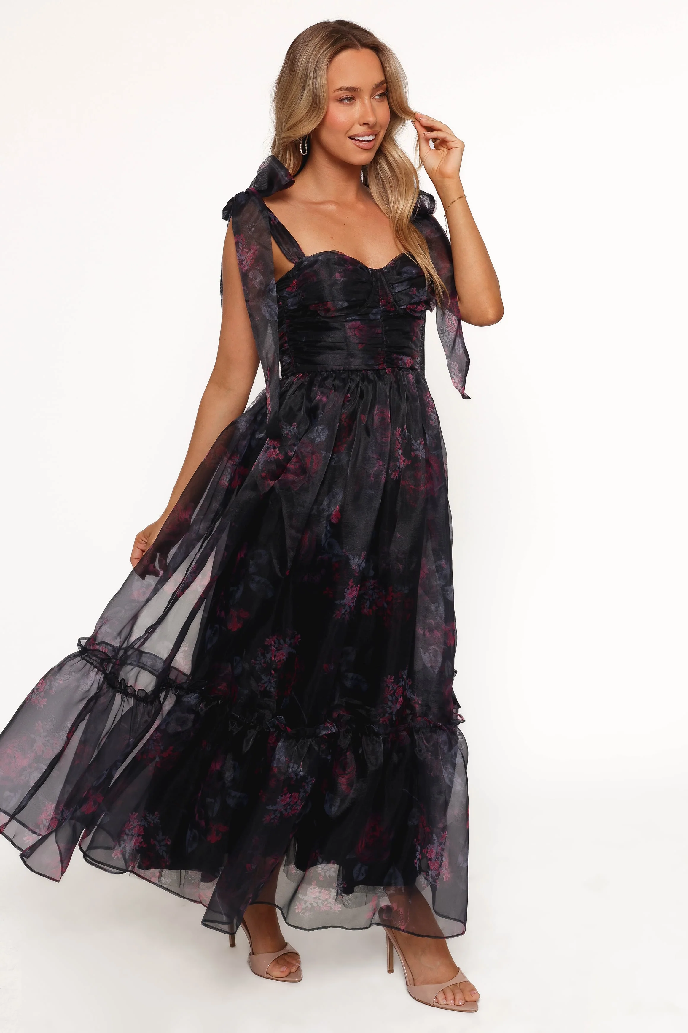 Floret Midi Dress - Dark Floral - Image 7