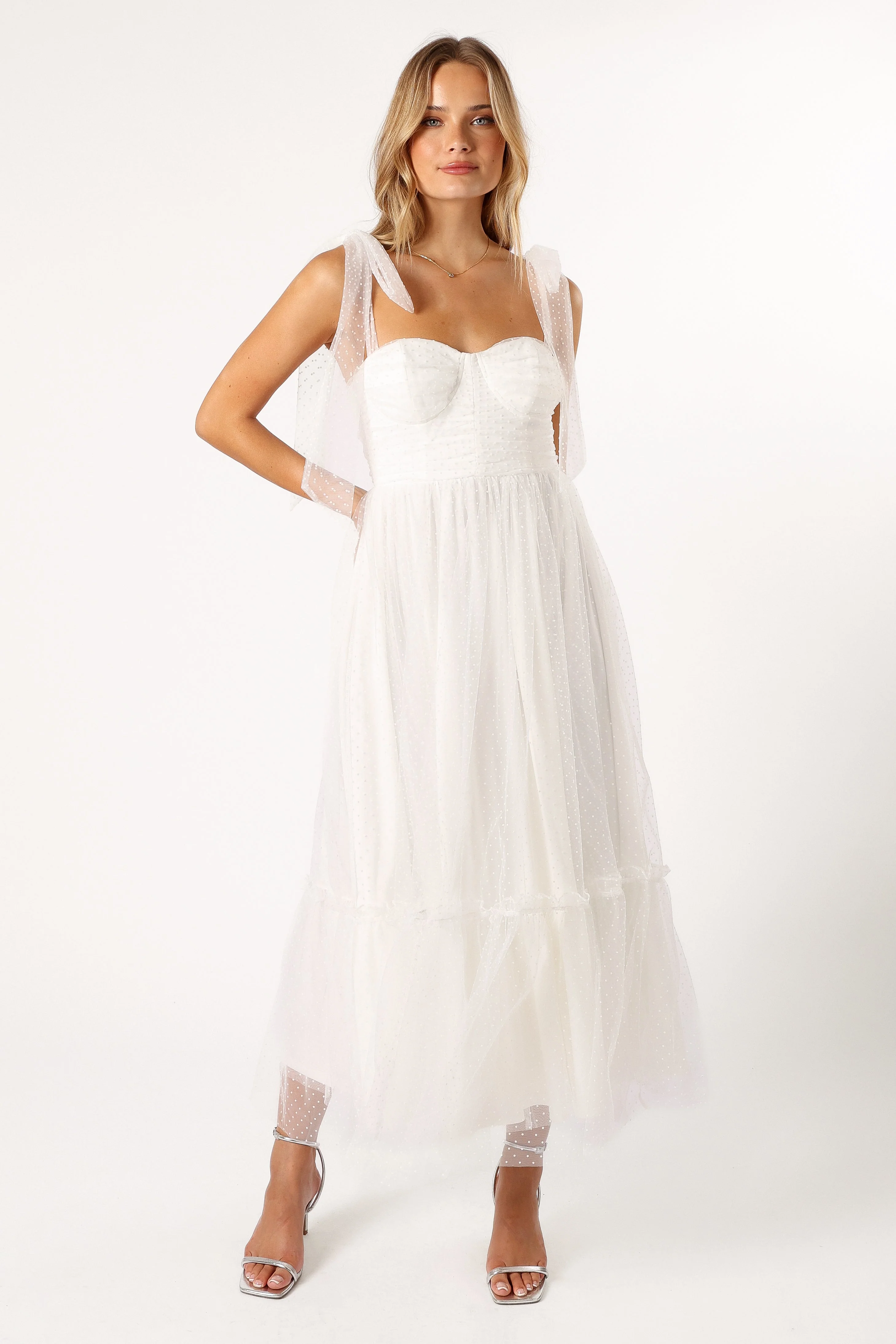 Floret Midi Dress - Off White - Image 2