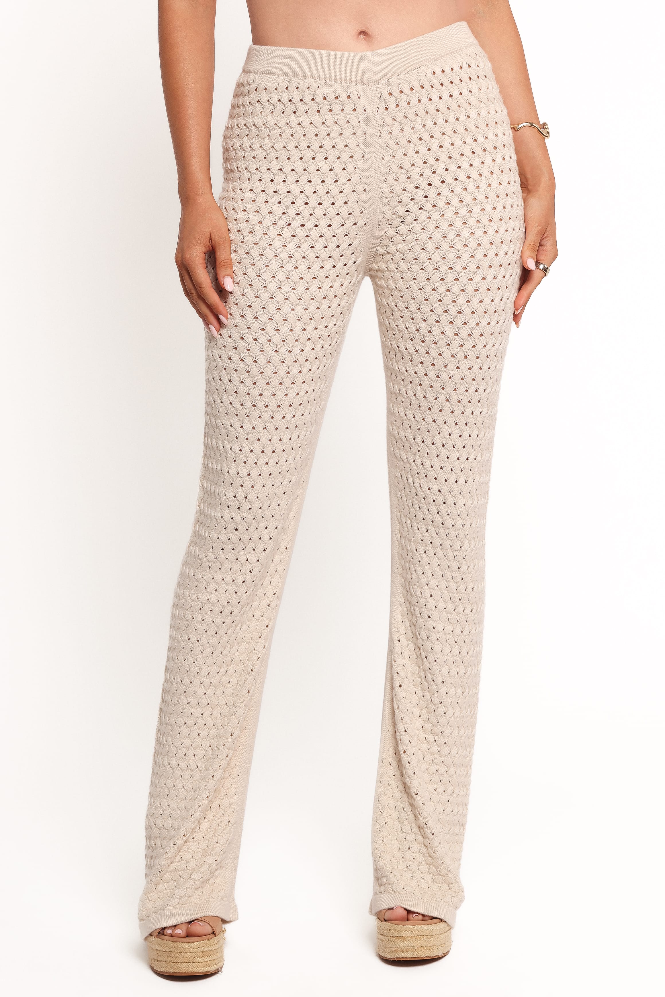 Fonte Knit Pants - Cream - Image 3
