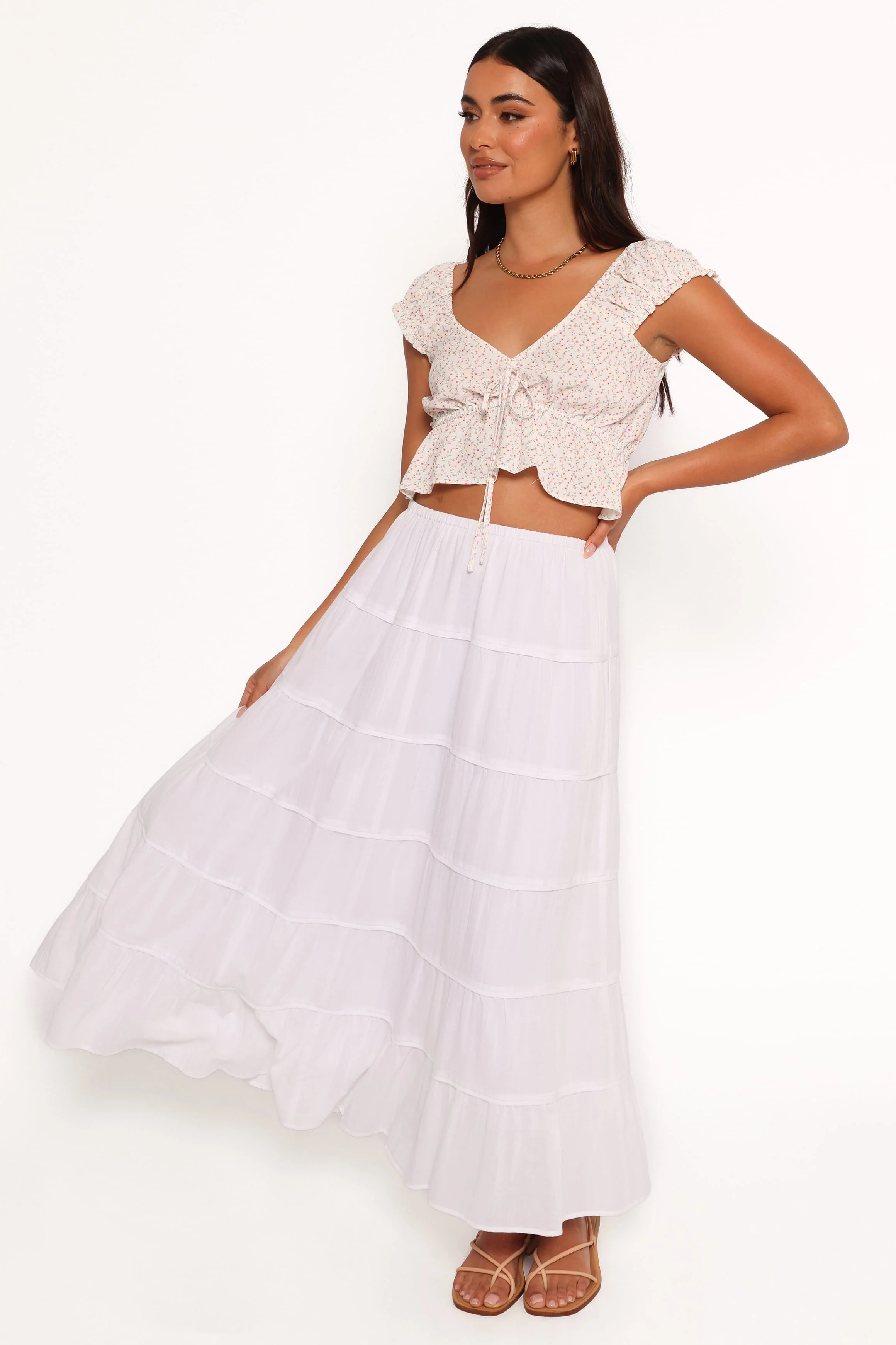 Frankie Top - White Ditsy - Image 6