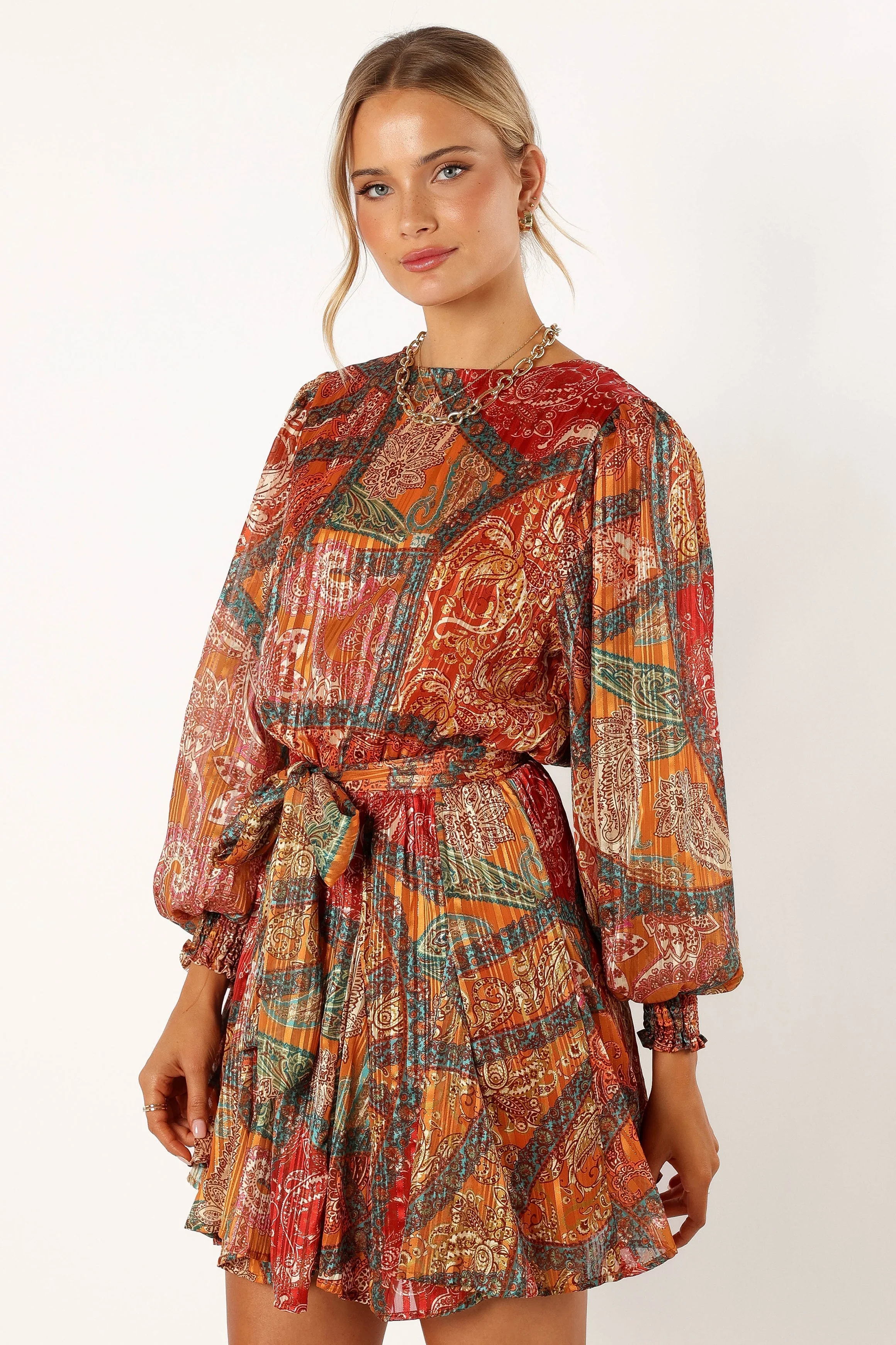 Gabriel Long Sleeve Mini Dress - Multicoloured - Image 2