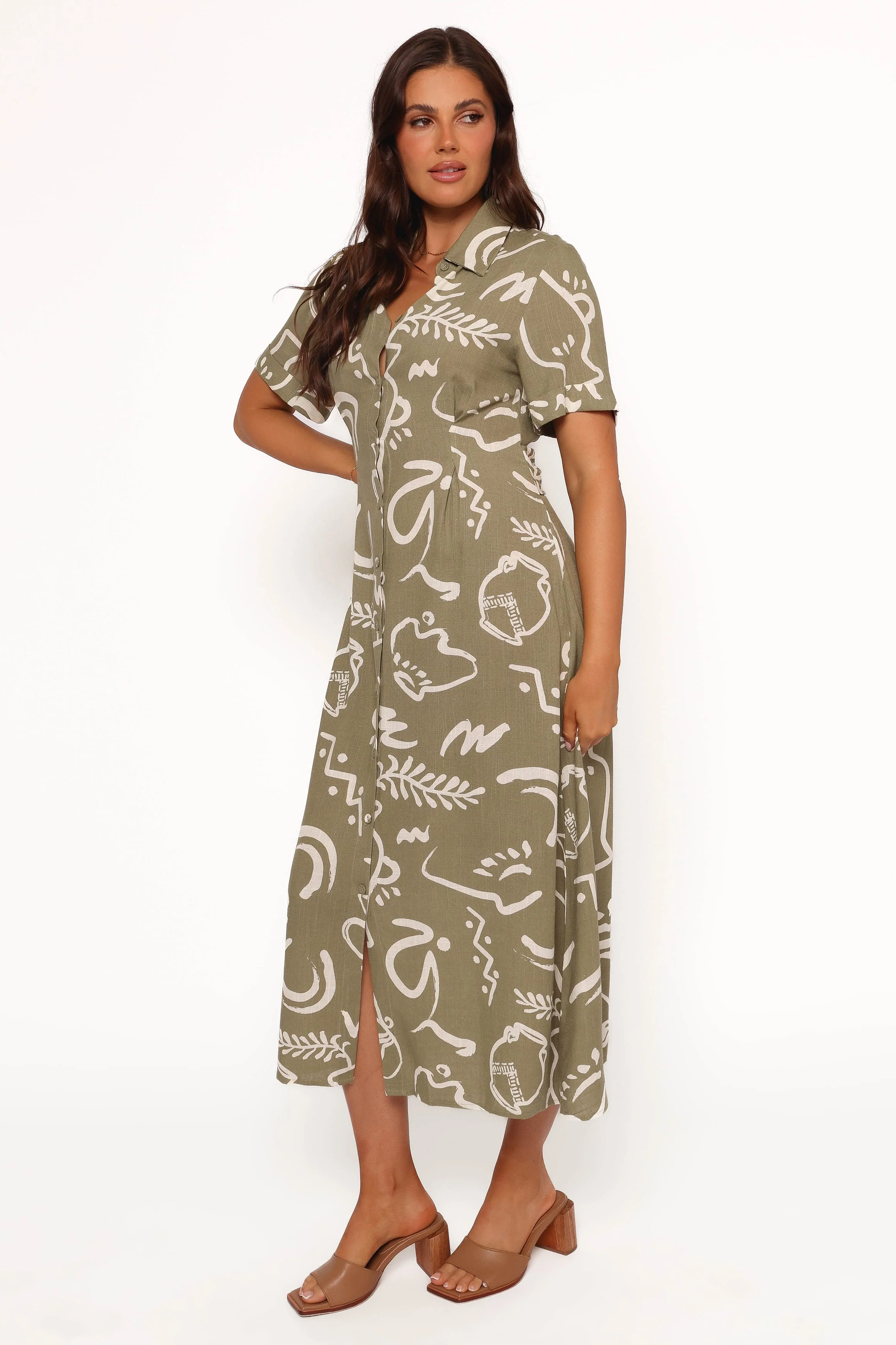 Gail Midi Dress - Sage - Image 3
