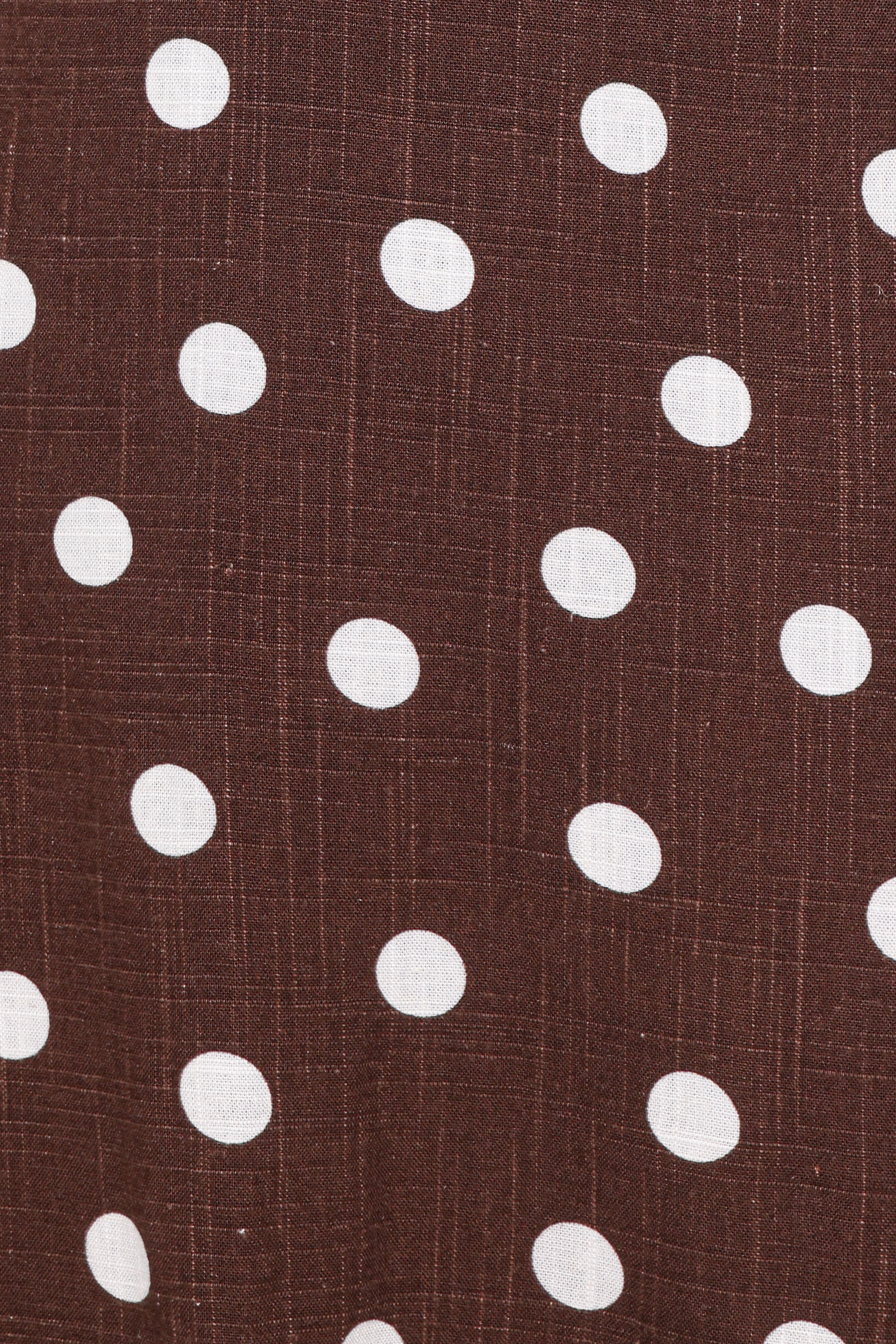 Giada Mini Dress - Brown Polka Dot - Image 5