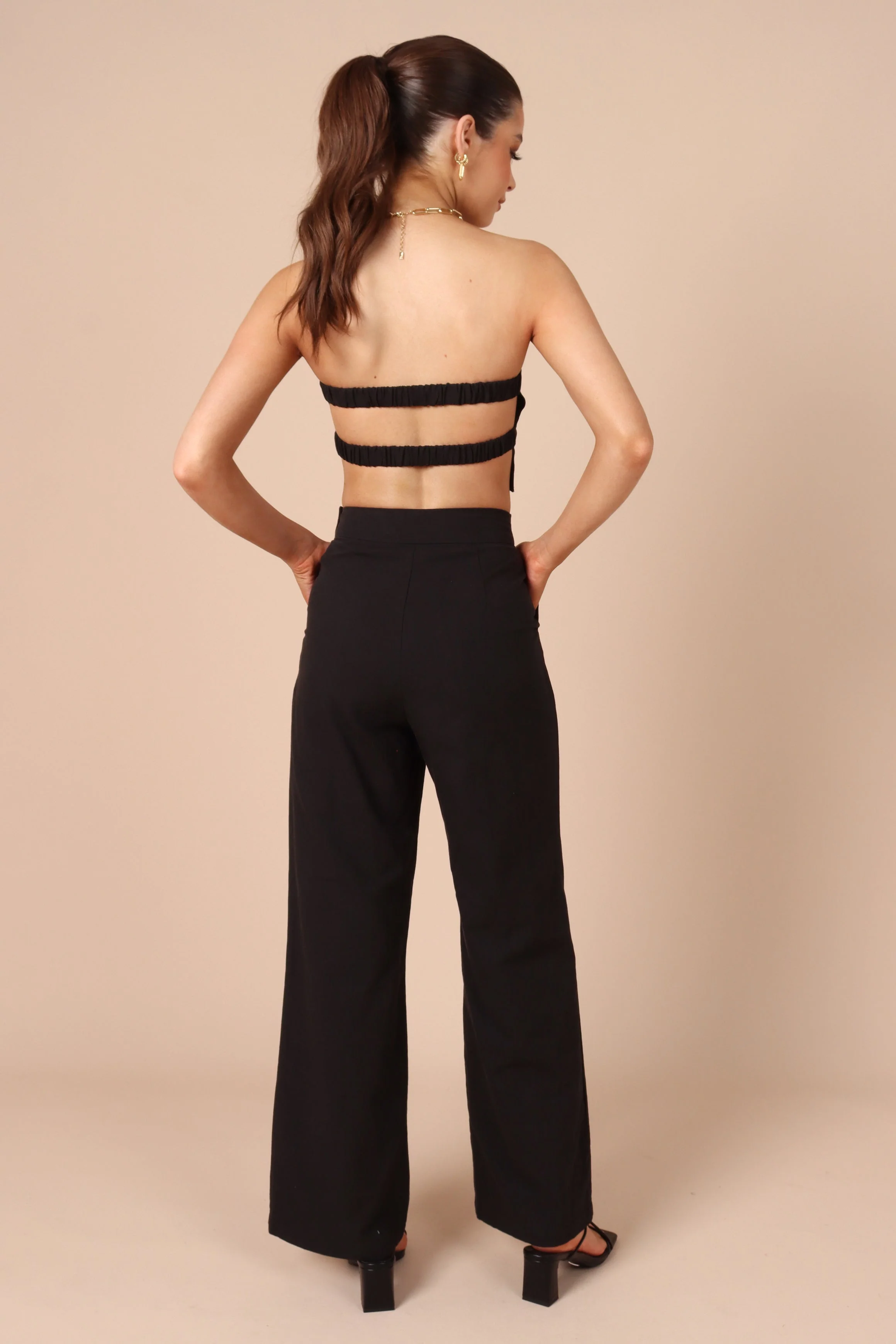 Gina Strapless Two Piece Set - Black - Image 2