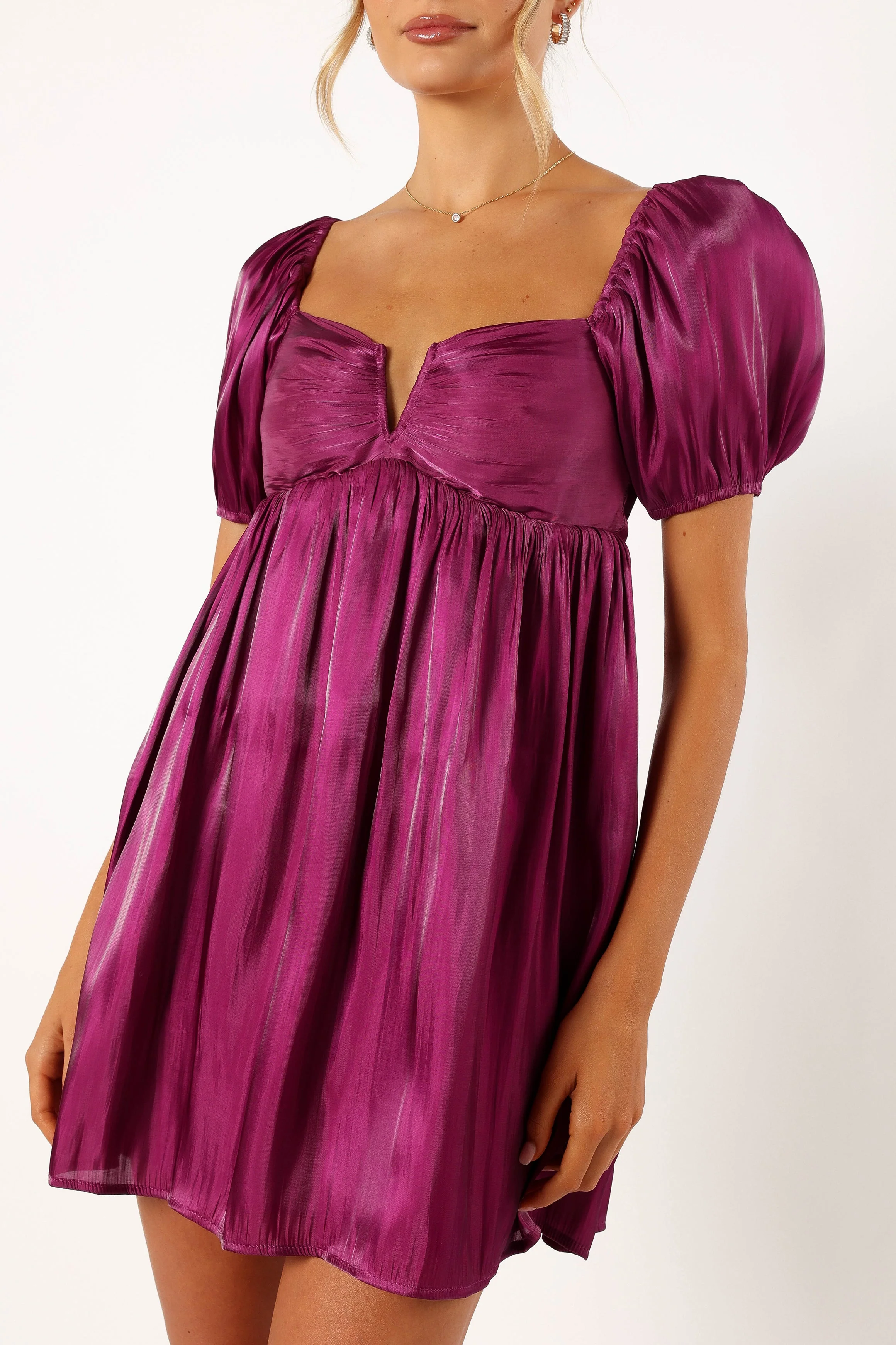 Ginger Mini Dress - Plum - Image 7