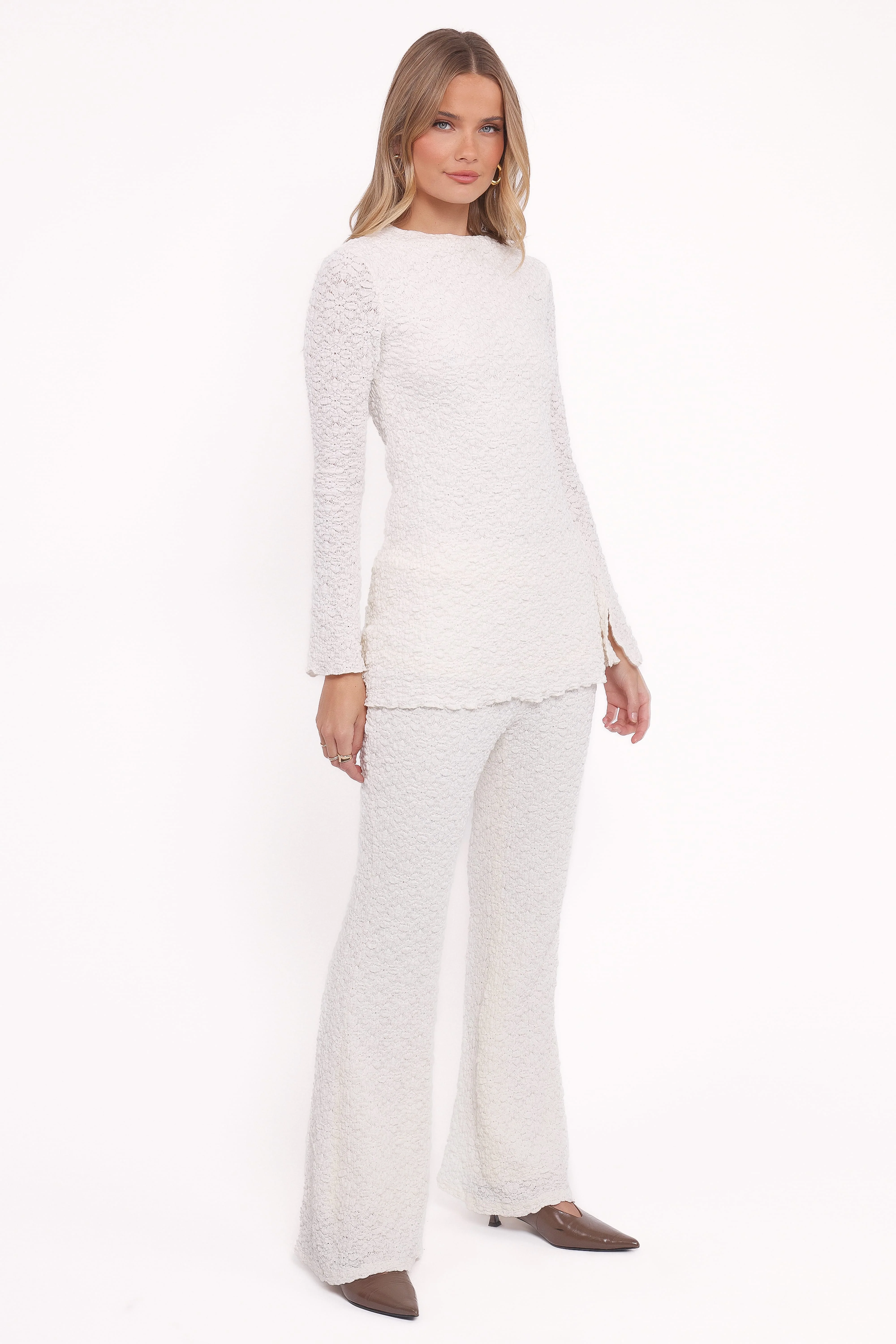 Gracie Lace Pant Set - Cream - Image 3
