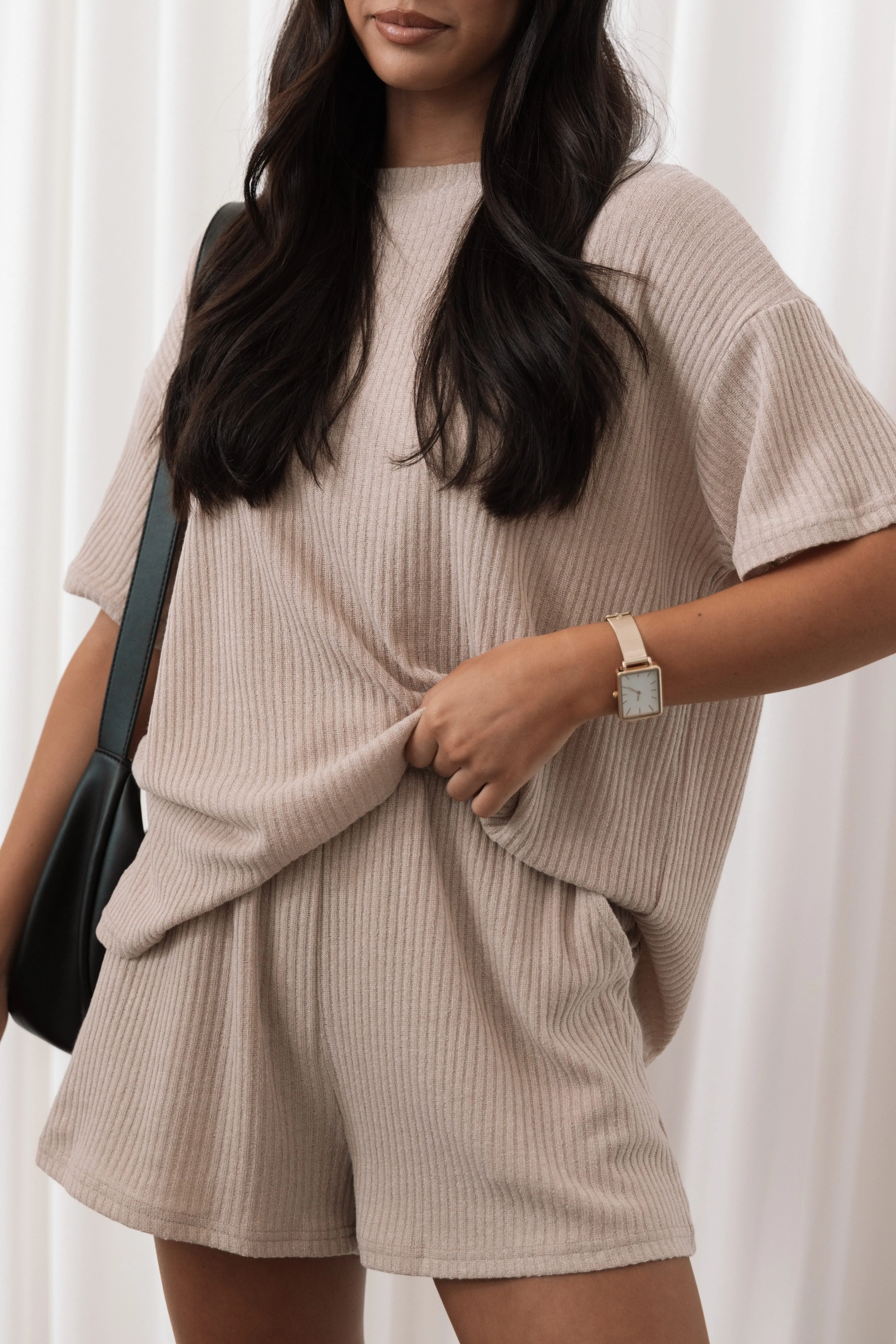 Granger Knit Short Set - Tan - Image 2