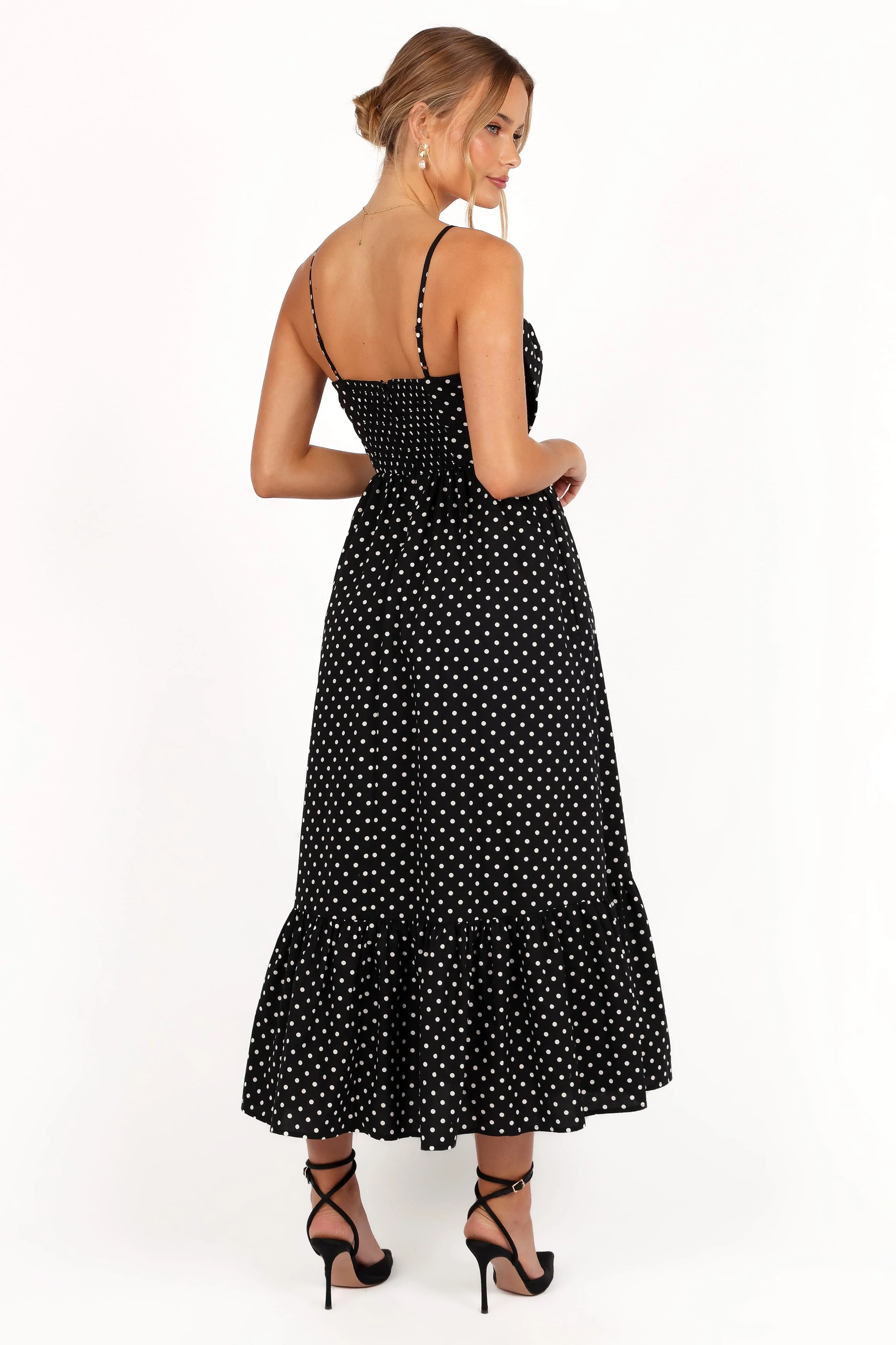 Hailee Maxi Dress - Black Polka Dot - Image 4