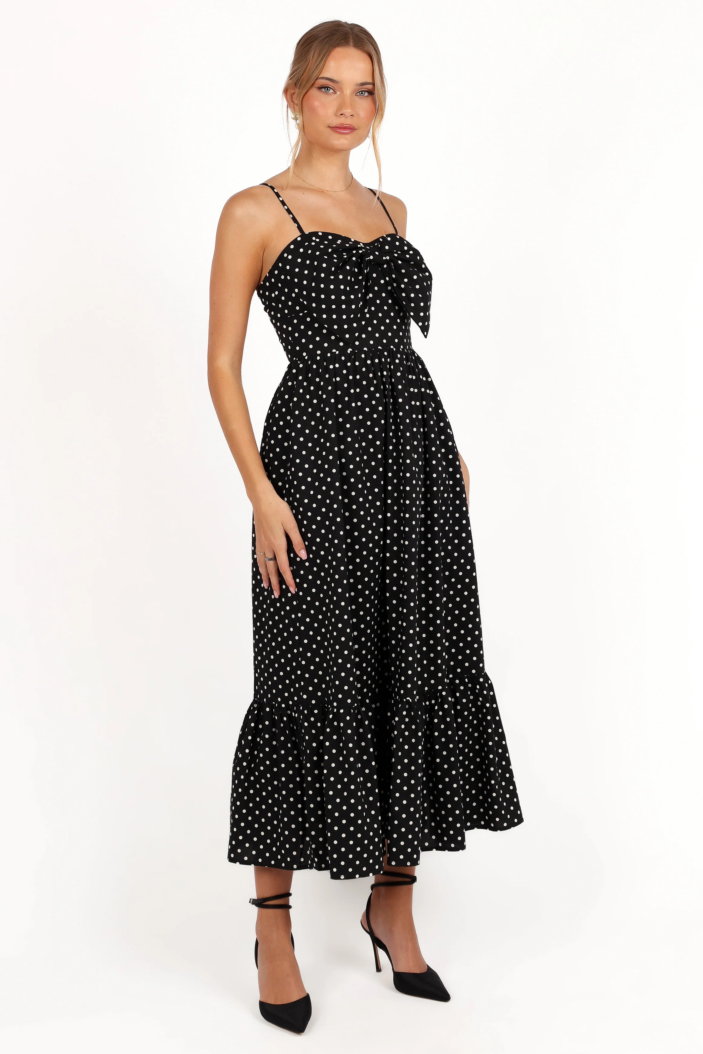 Hailee Maxi Dress - Black Polka Dot - Image 5