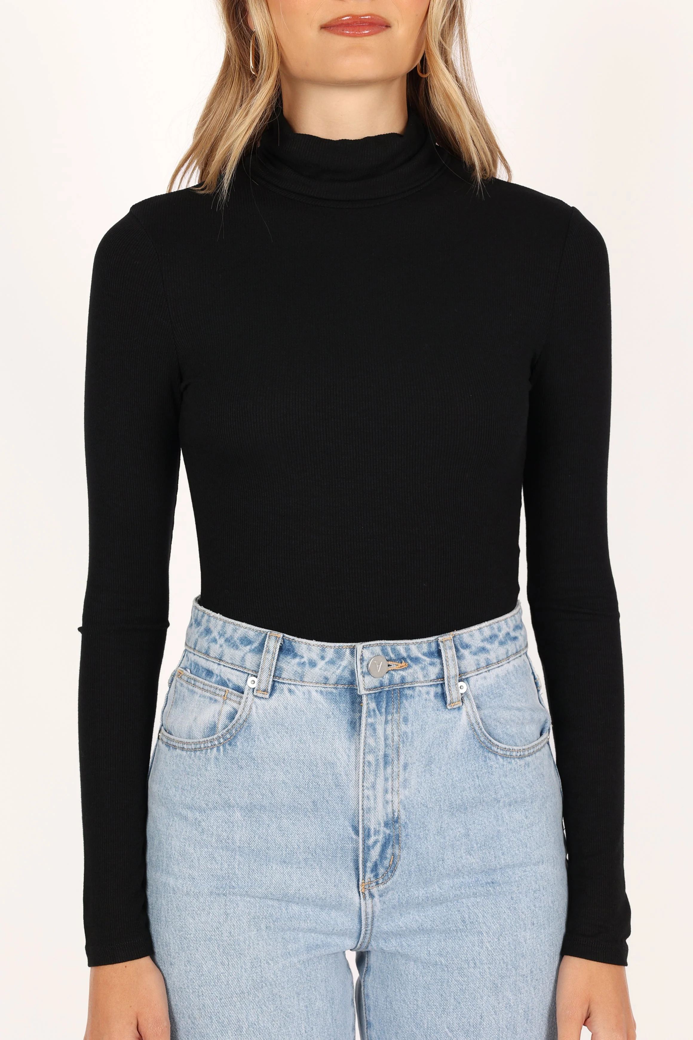 Hamish Ribbed Knit Bodysuit - Black - Image 3