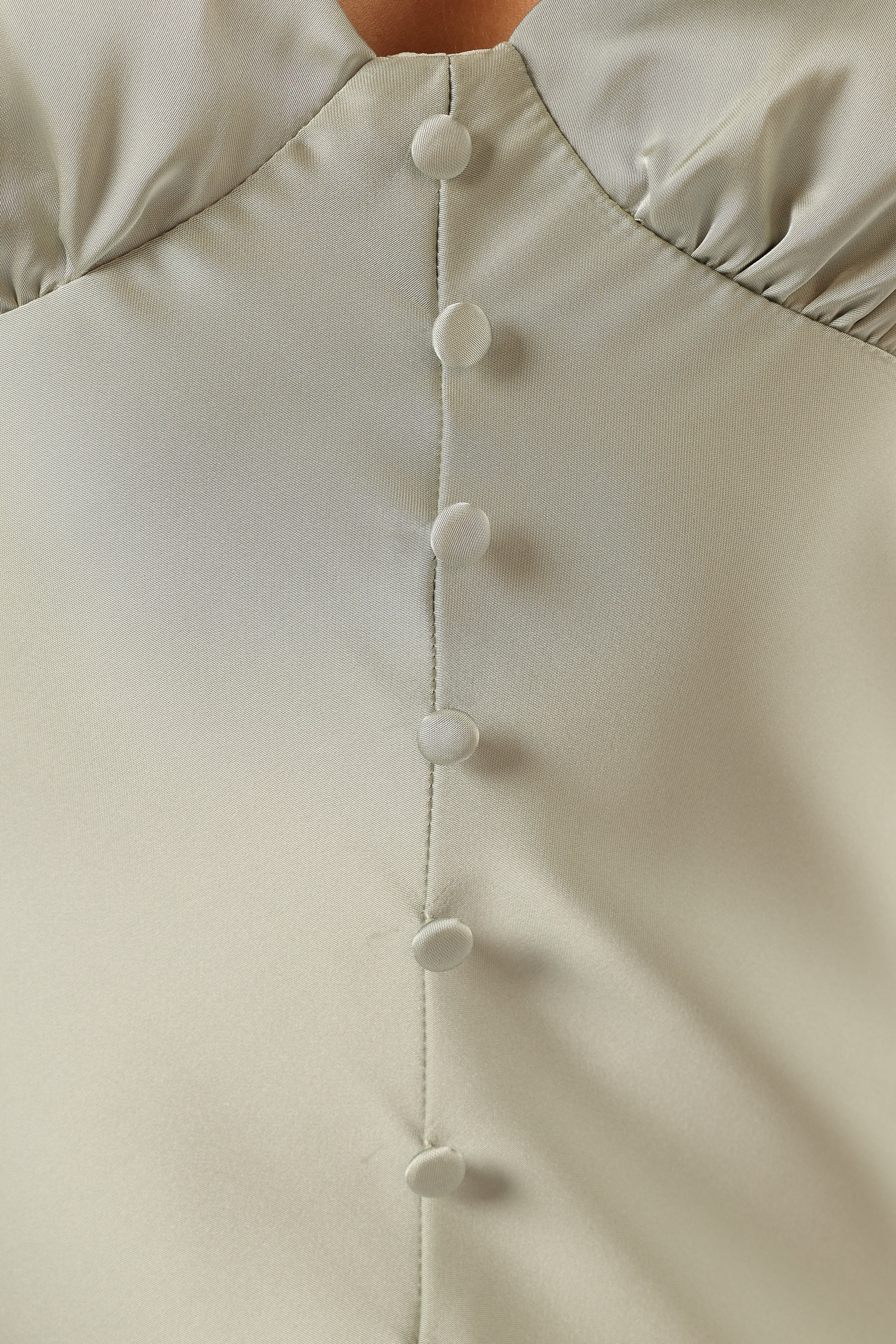 Harlow Button Down Midi Slip Dress - Sage - Image 6