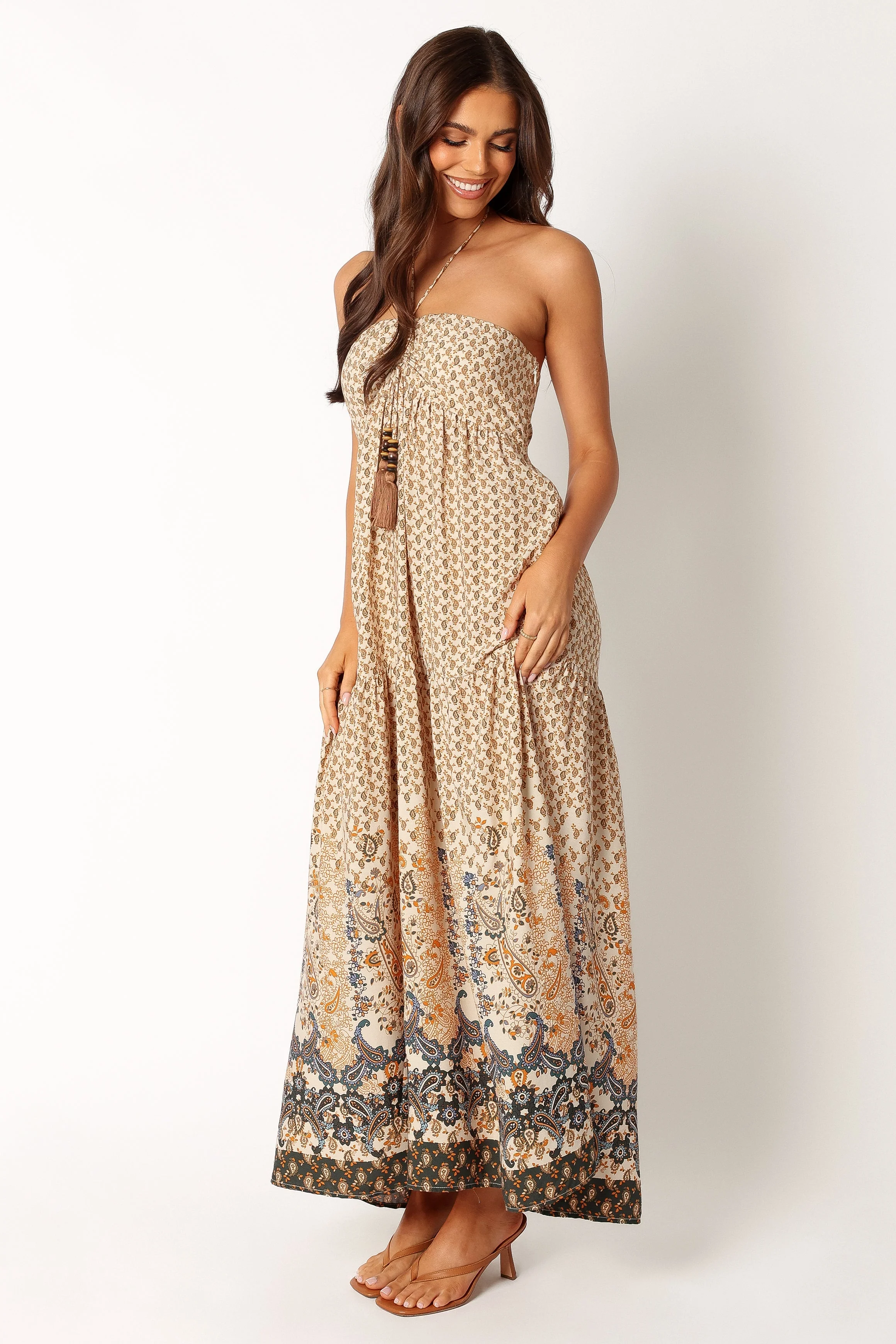 Harlow Halterneck Maxi Dress - Multicoloured - Image 3