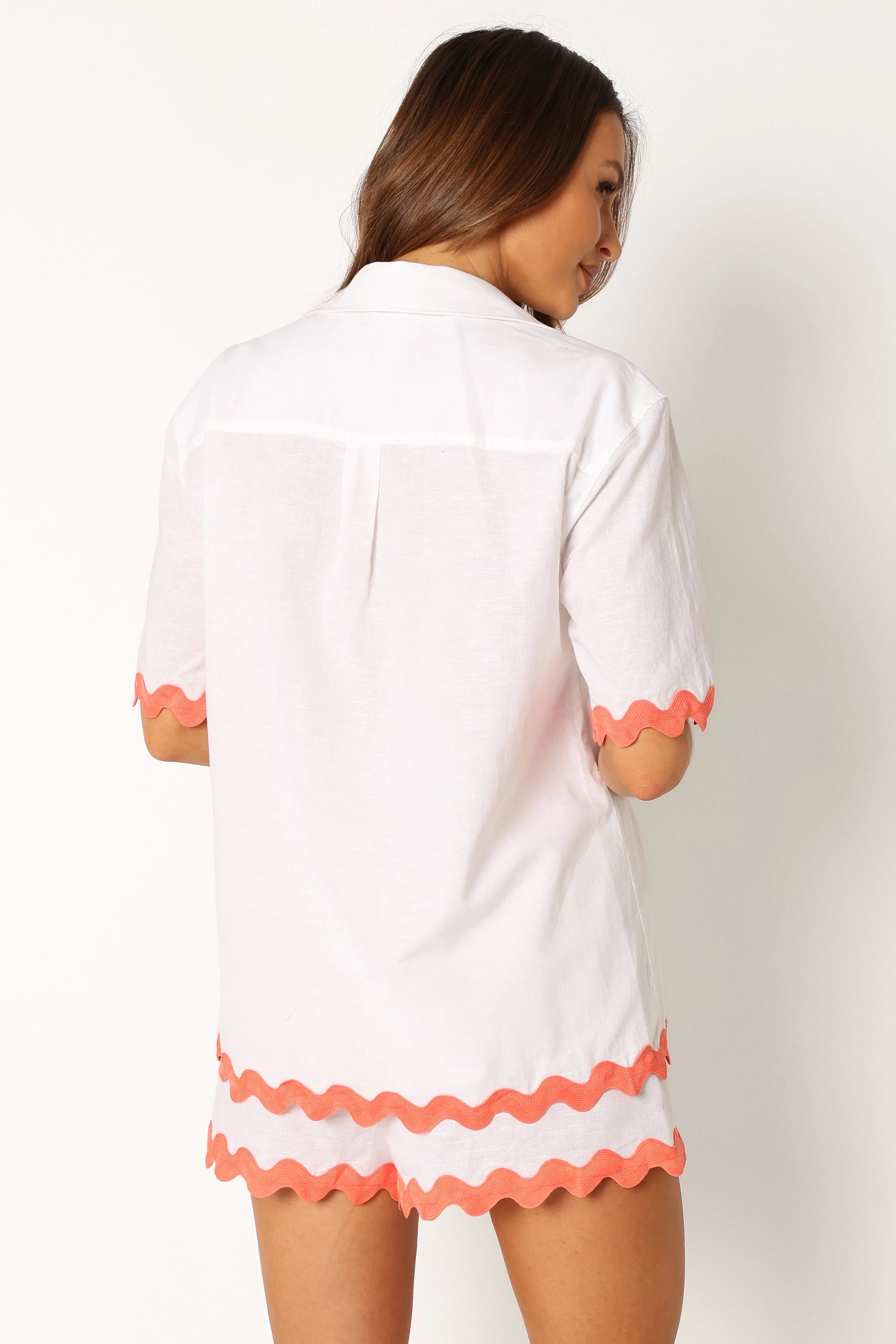 Harry Shirt - White/Melon - Image 5