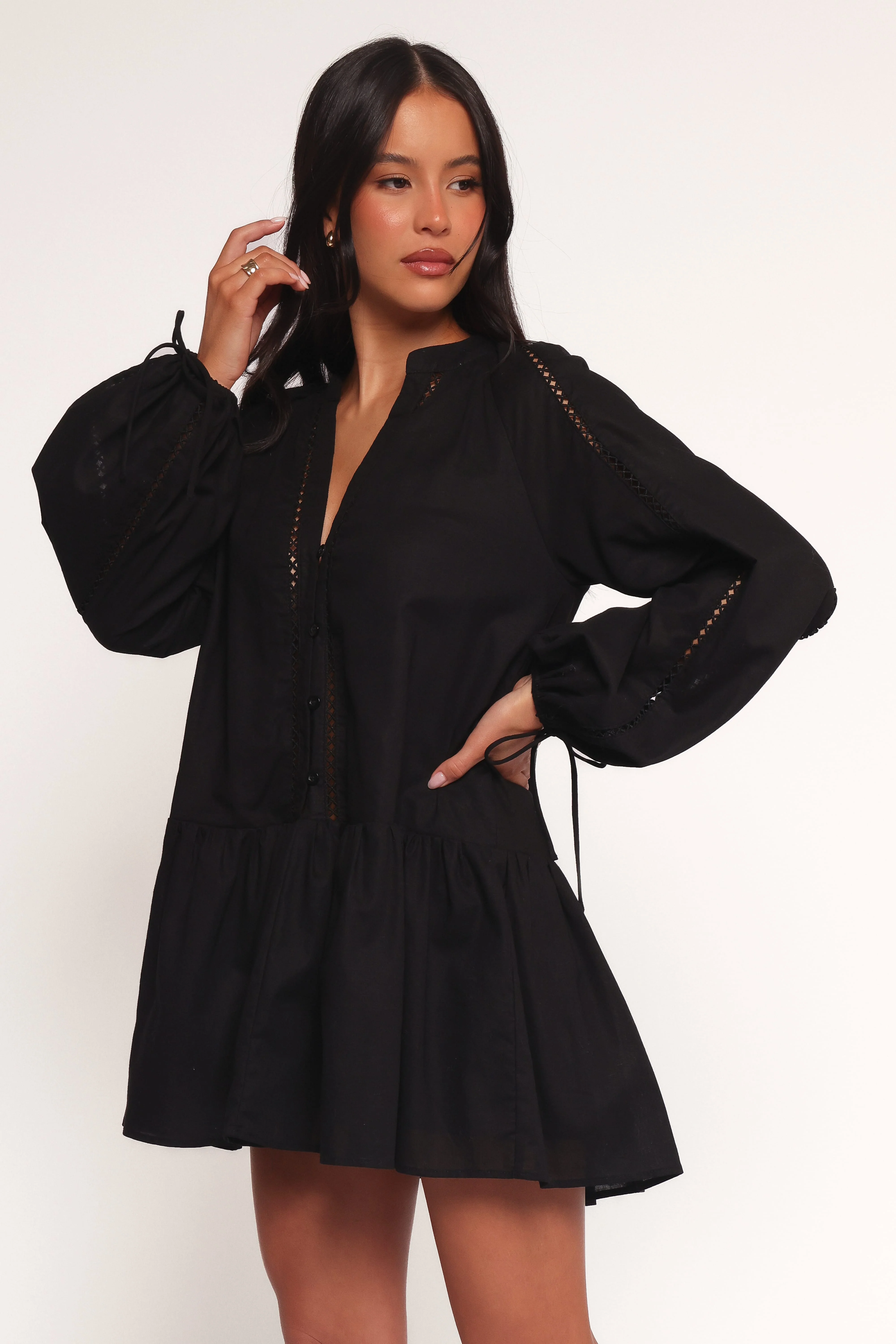 Hart Long Sleeve Mini Dress - Black - Image 3