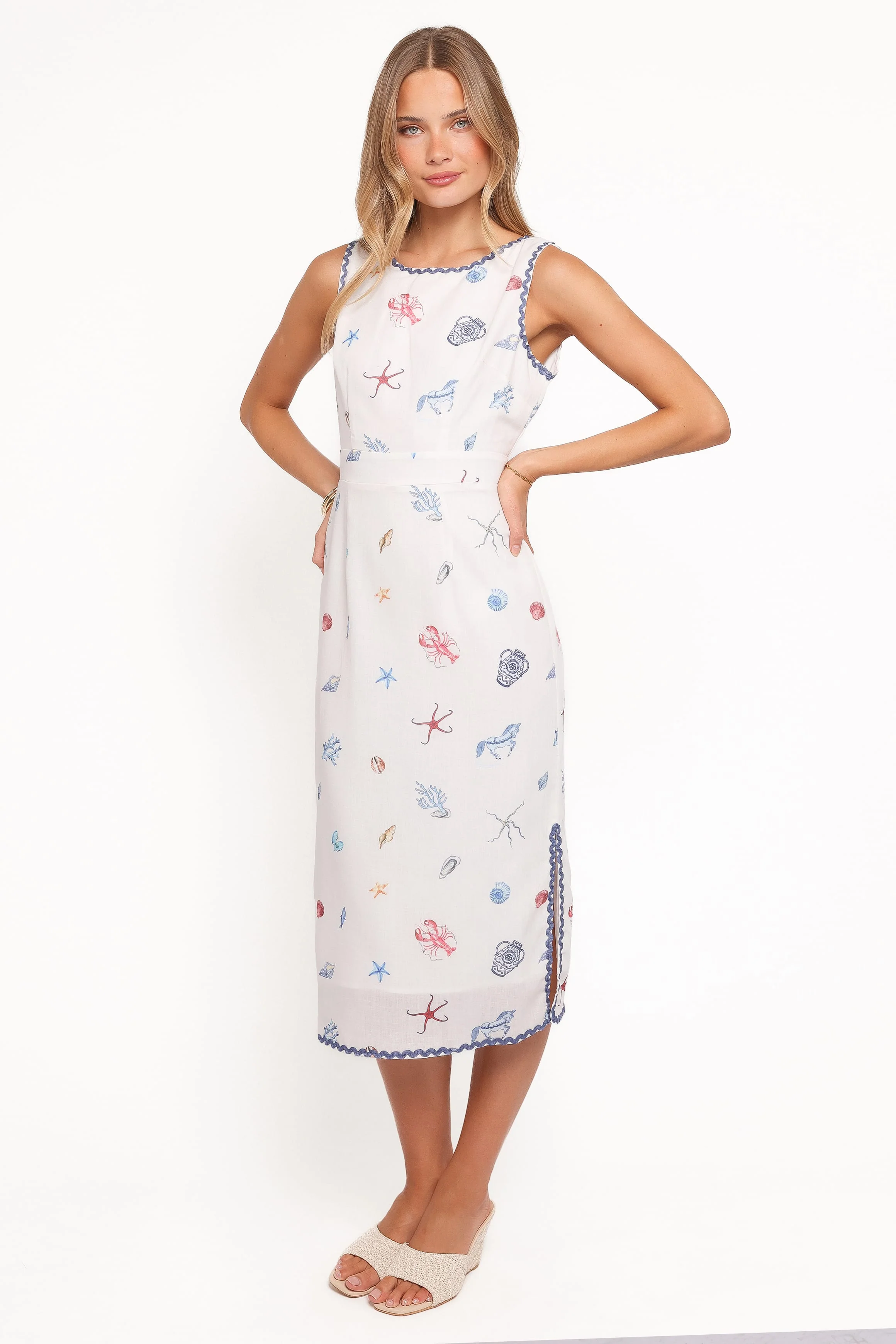 Havana Midi Dress - Beach Print - Image 3
