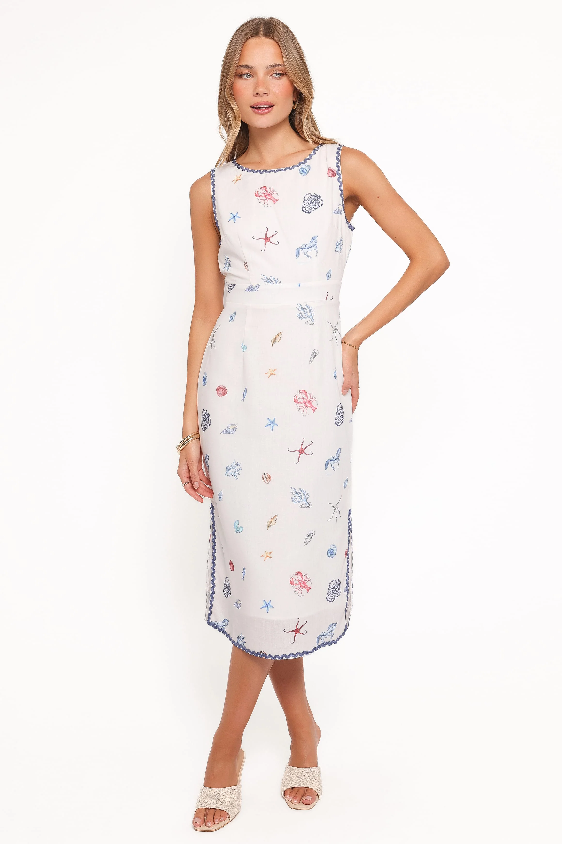 Havana Midi Dress - Beach Print - Image 5