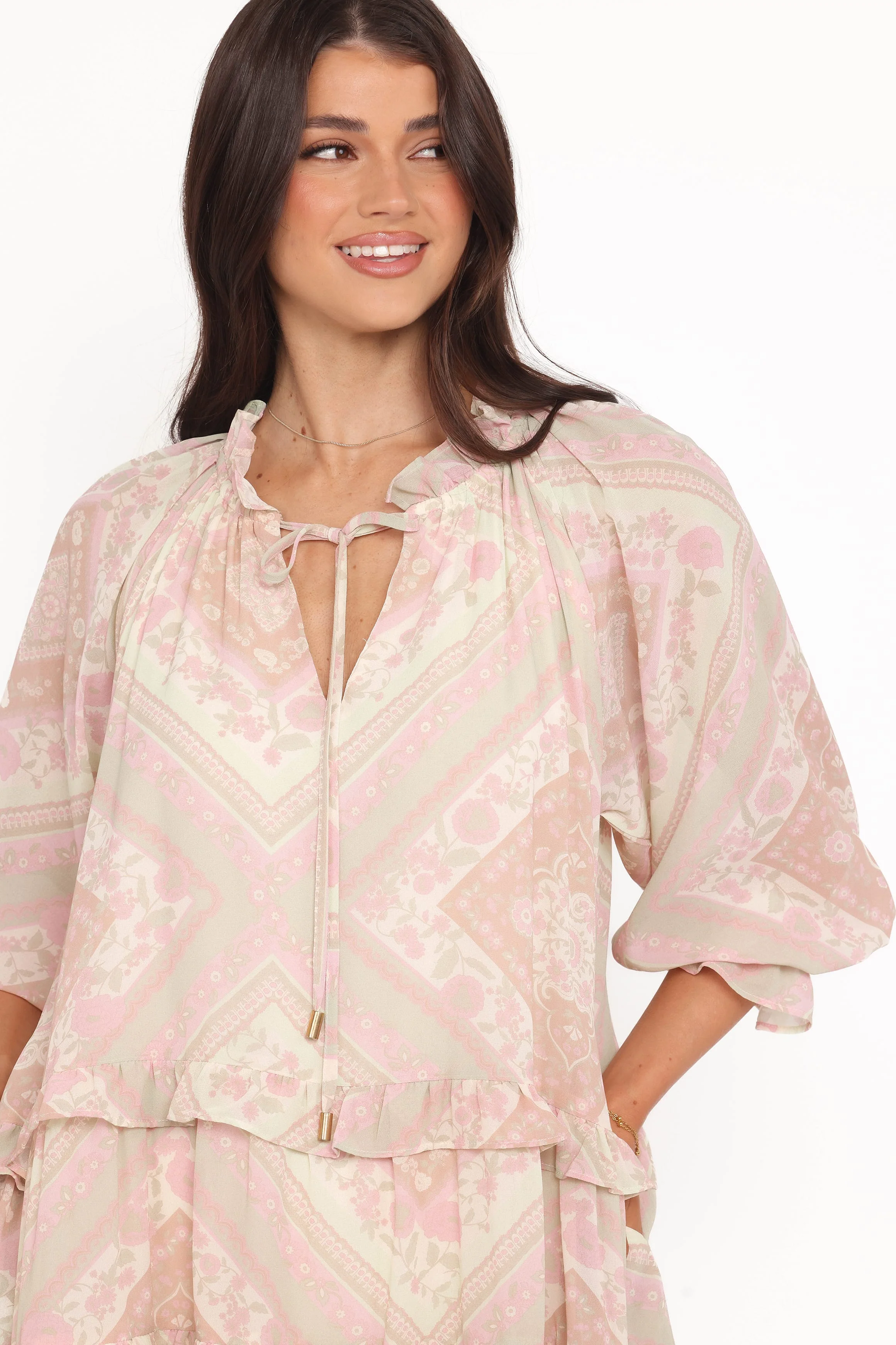 Hawken Mini Dress - Sage Paisley - Image 2
