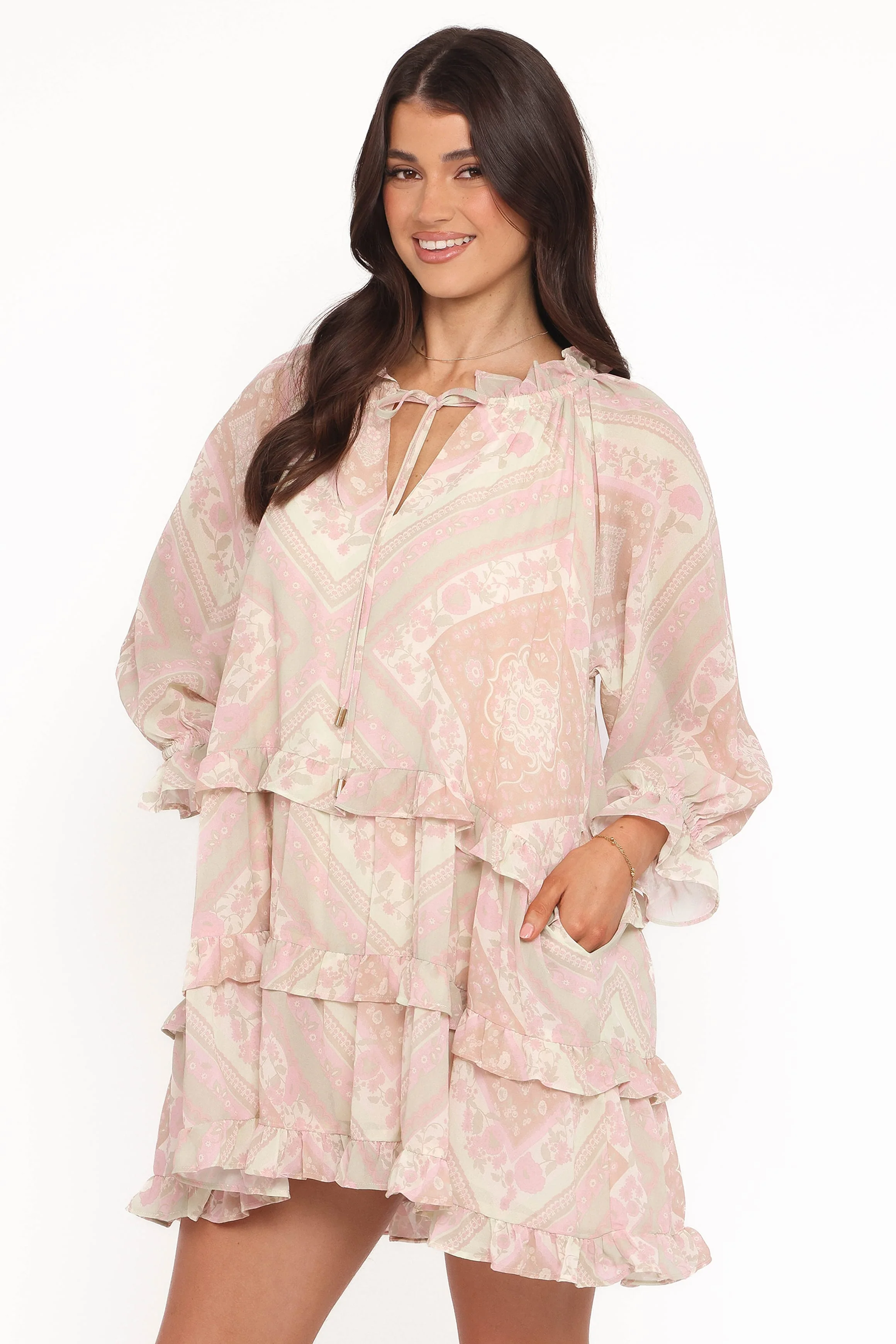 Hawken Mini Dress - Sage Paisley - Image 3
