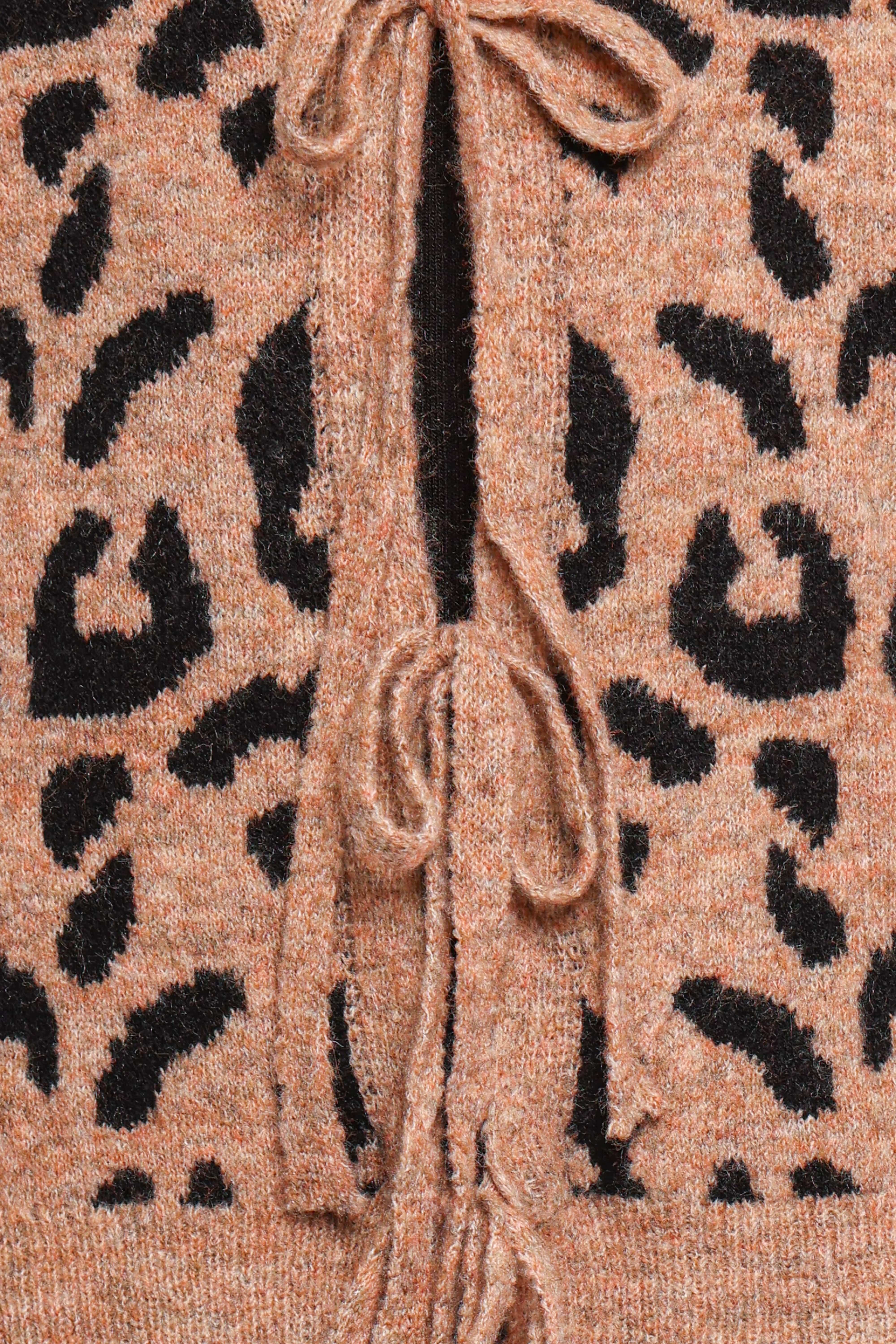 Hudson Tie Front Cardigan - Leopard - Image 6