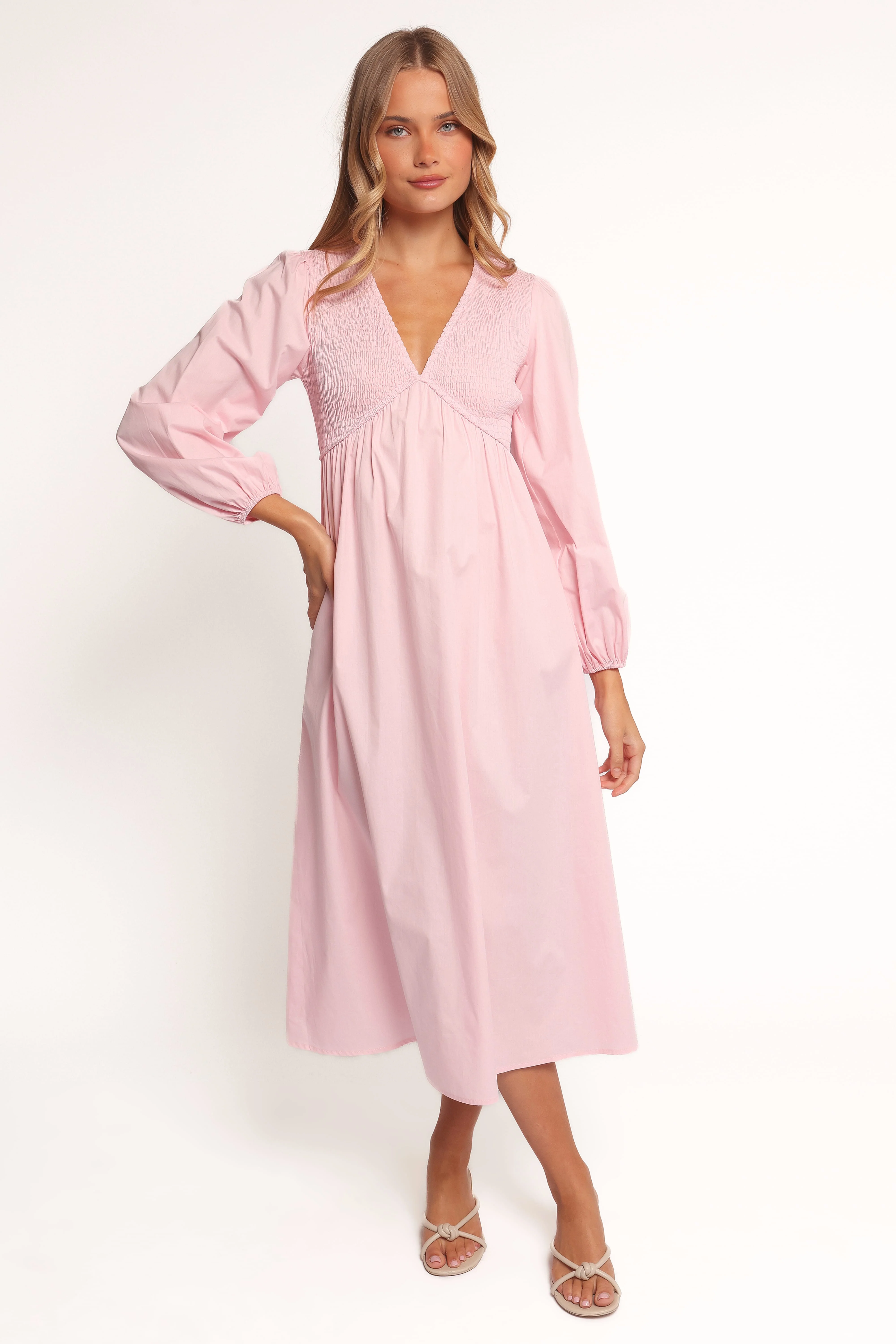 Ilyana Long Sleeve Maxi Dress - Pink - Image 2