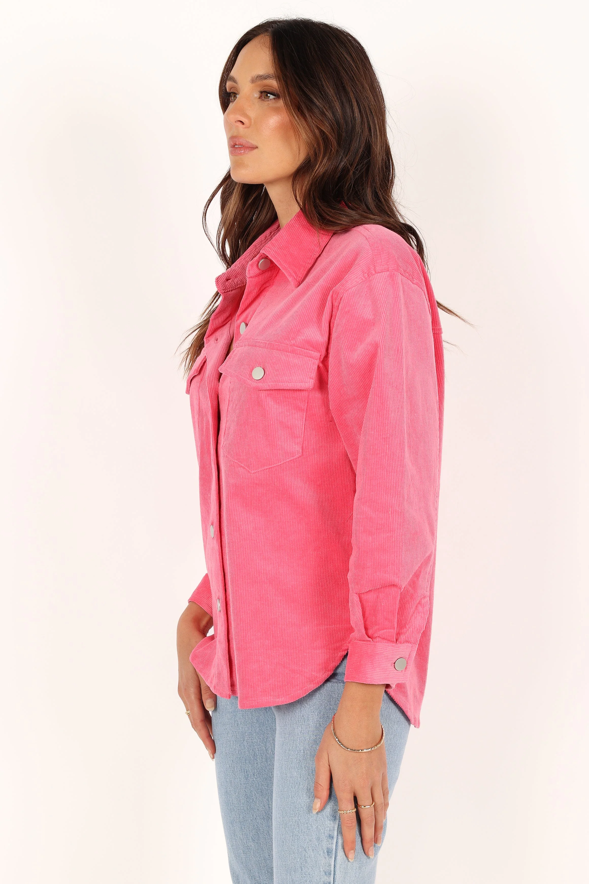 Irena Double Pocket Shacket - Pink - Image 6