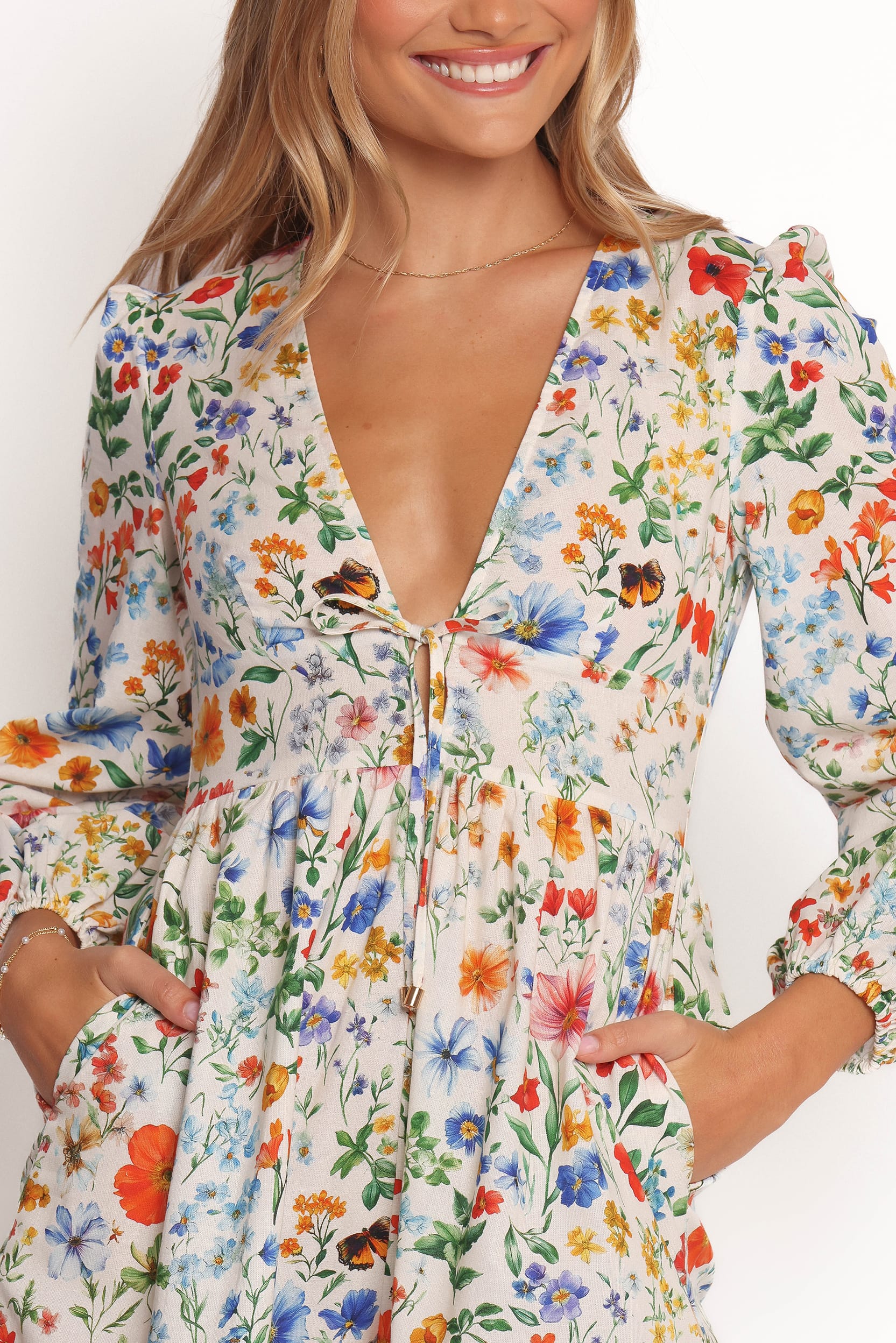 Irisa Long Sleeve Playsuit - Garden Floral - Image 3
