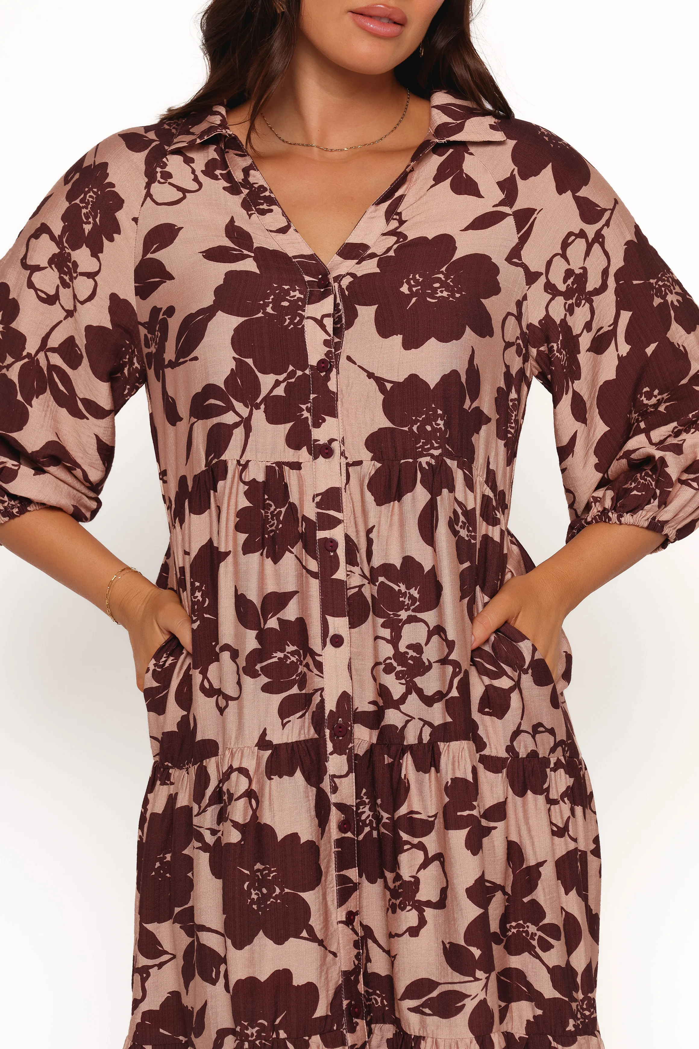 Isaac Maxi Dress - Brown Floral - Image 6