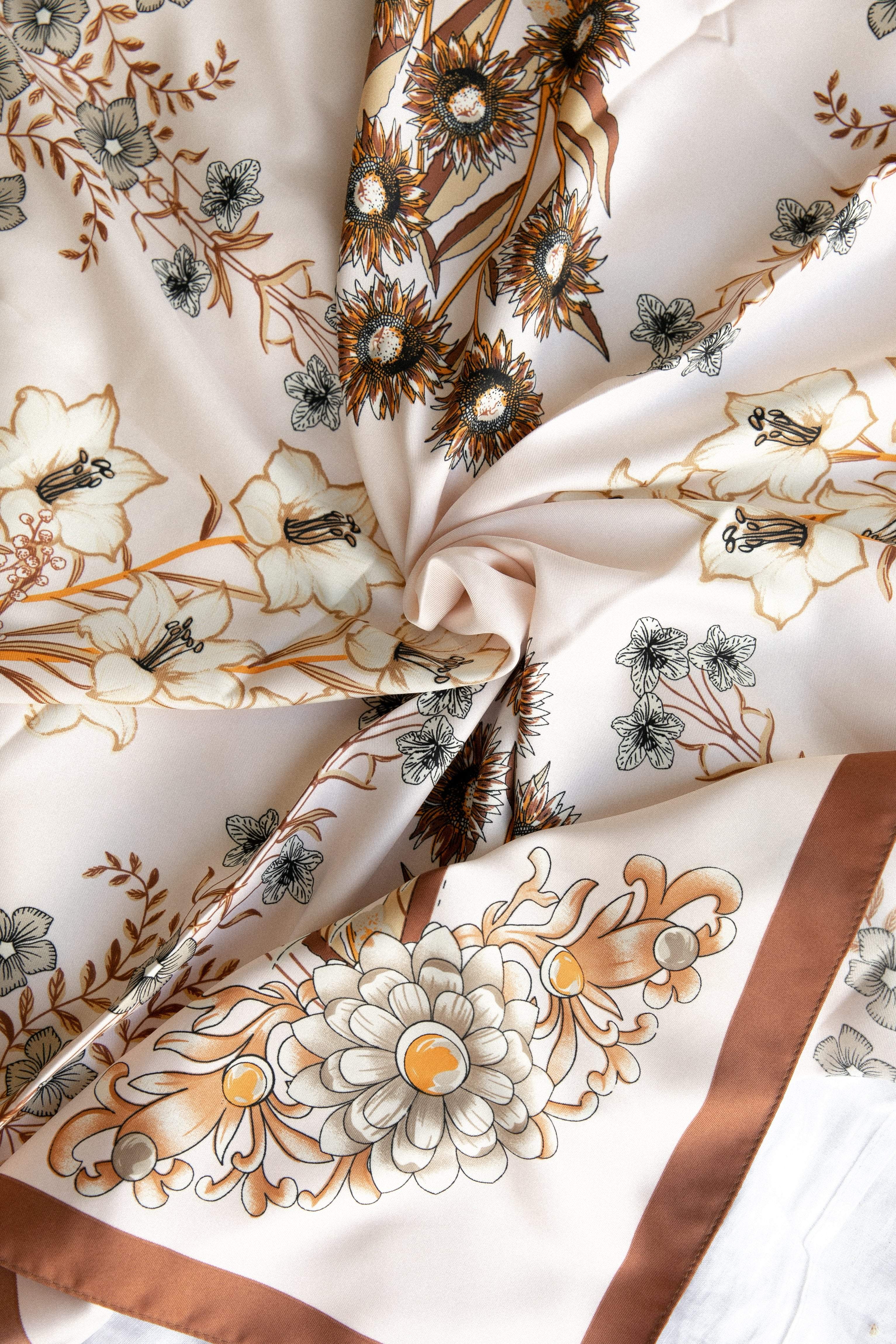 Isadora Hair Scarf - Beige - Image 4