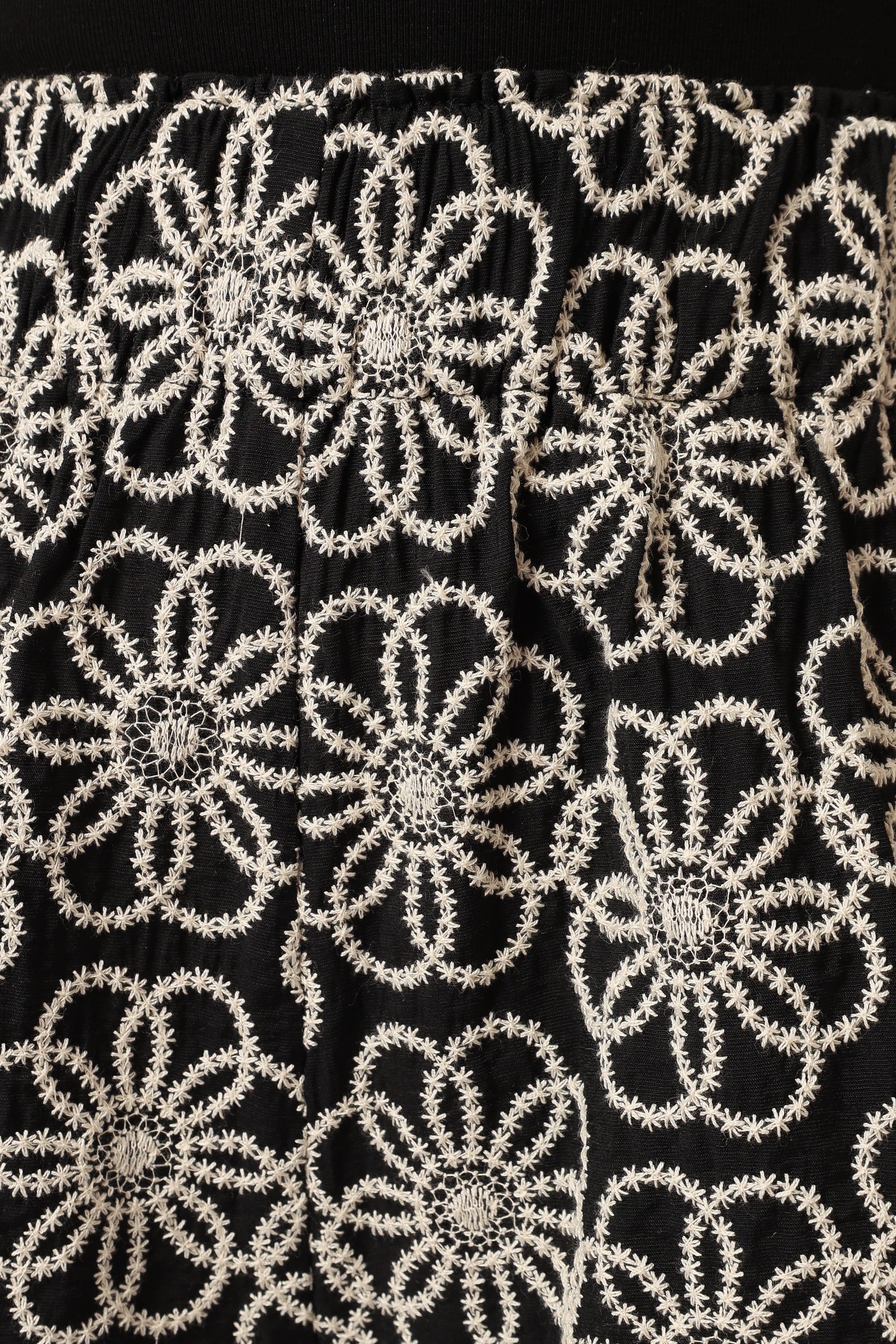 Jacey Embroidered Shorts - Black White - Image 7